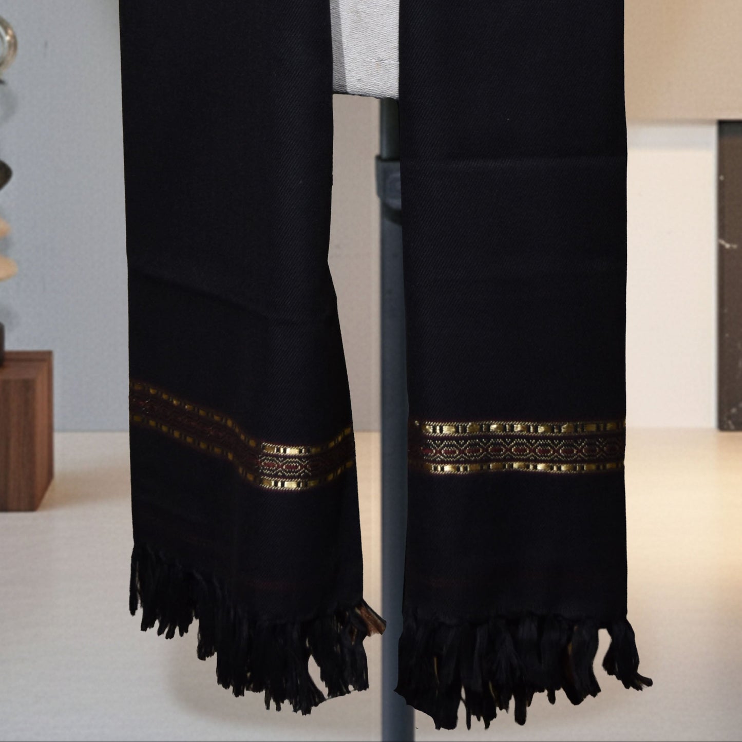 Grace- Midnight Black Men's Shawl