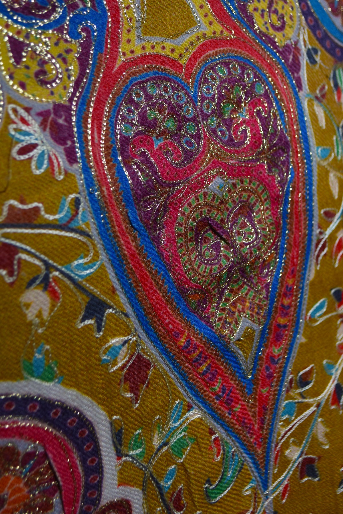 Mustard-Gold Kalamkar Suit