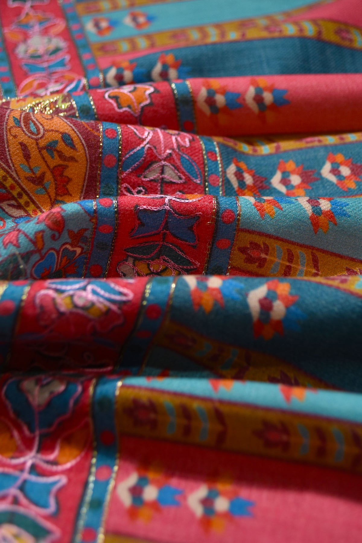 Mustard-Gold Kalamkar Suit