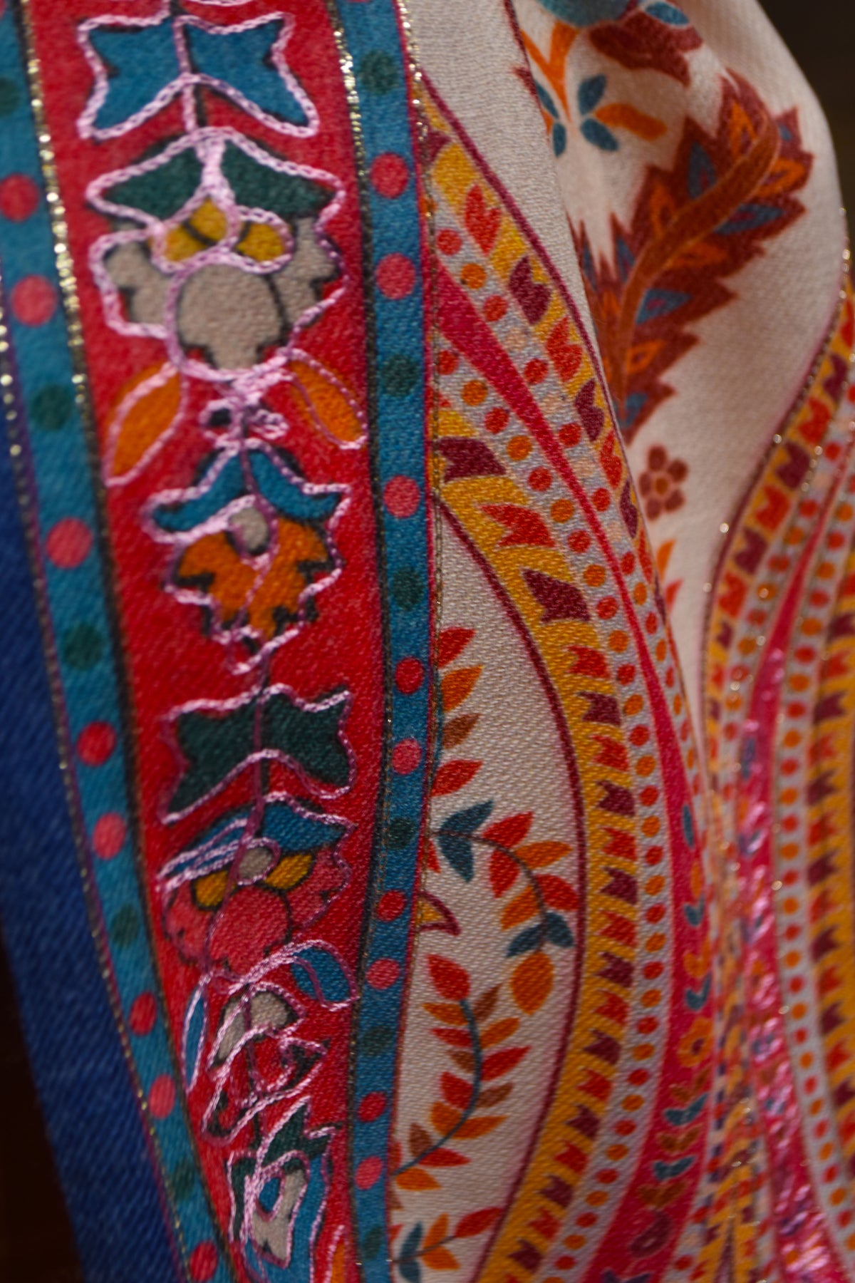 Deep Royal Blue Kalamkar Suit
