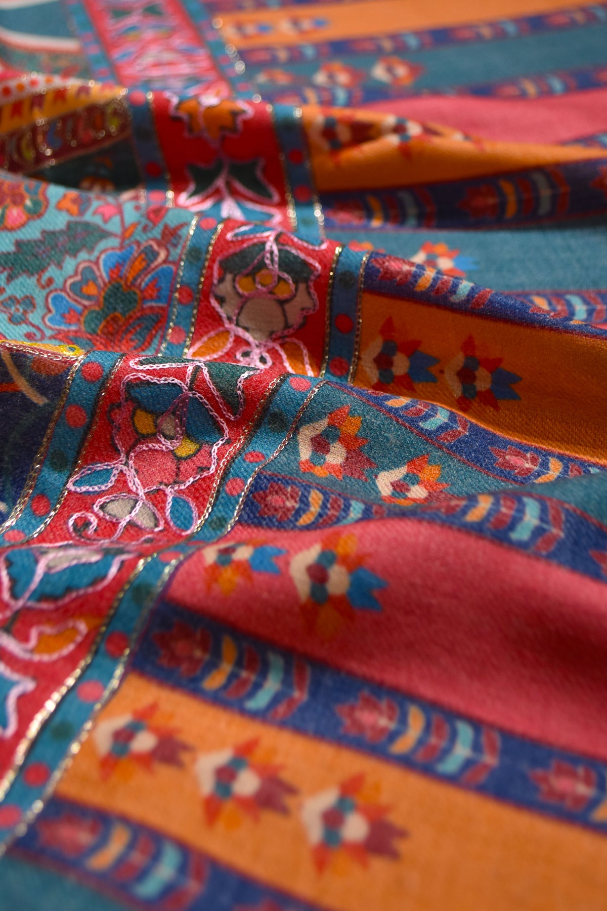 Deep Royal Blue Kalamkar Suit