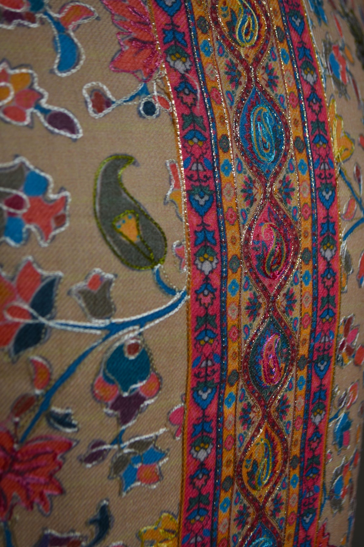 Neutral Beige Kalamkar Suit