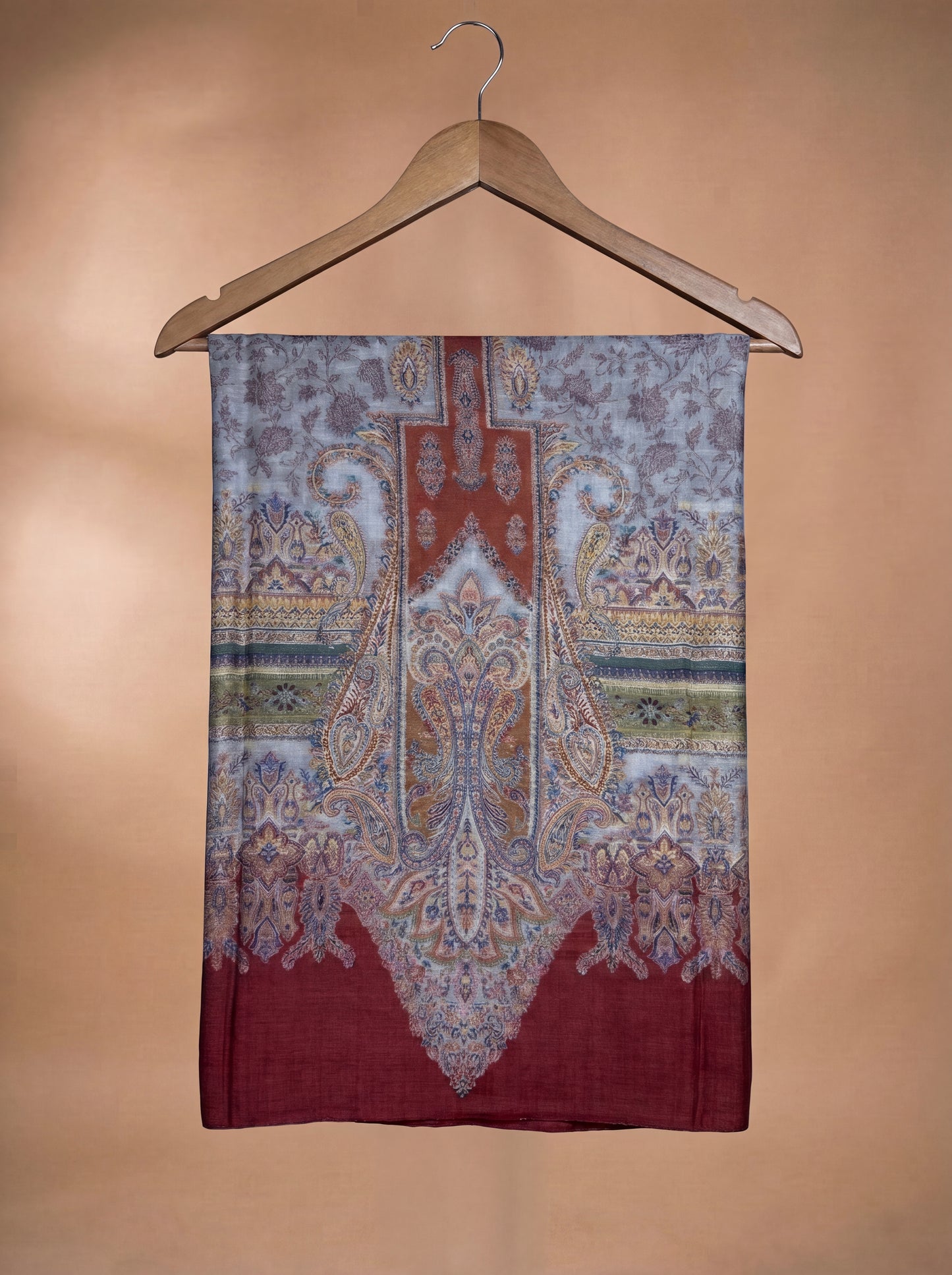 Soft Neutral Beige Silk Kaani Suit
