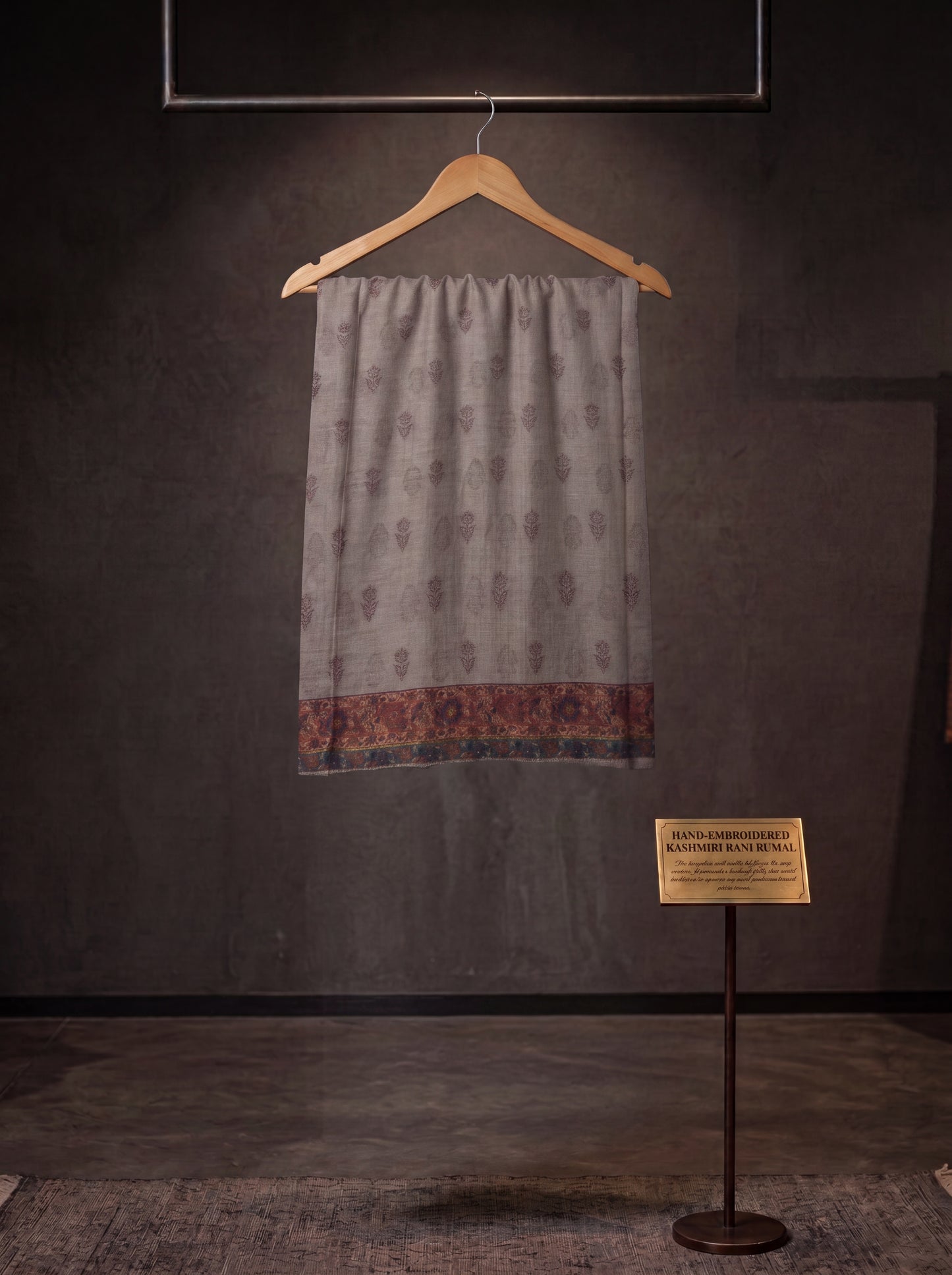 Neutral Beige Silk Kaani Suit