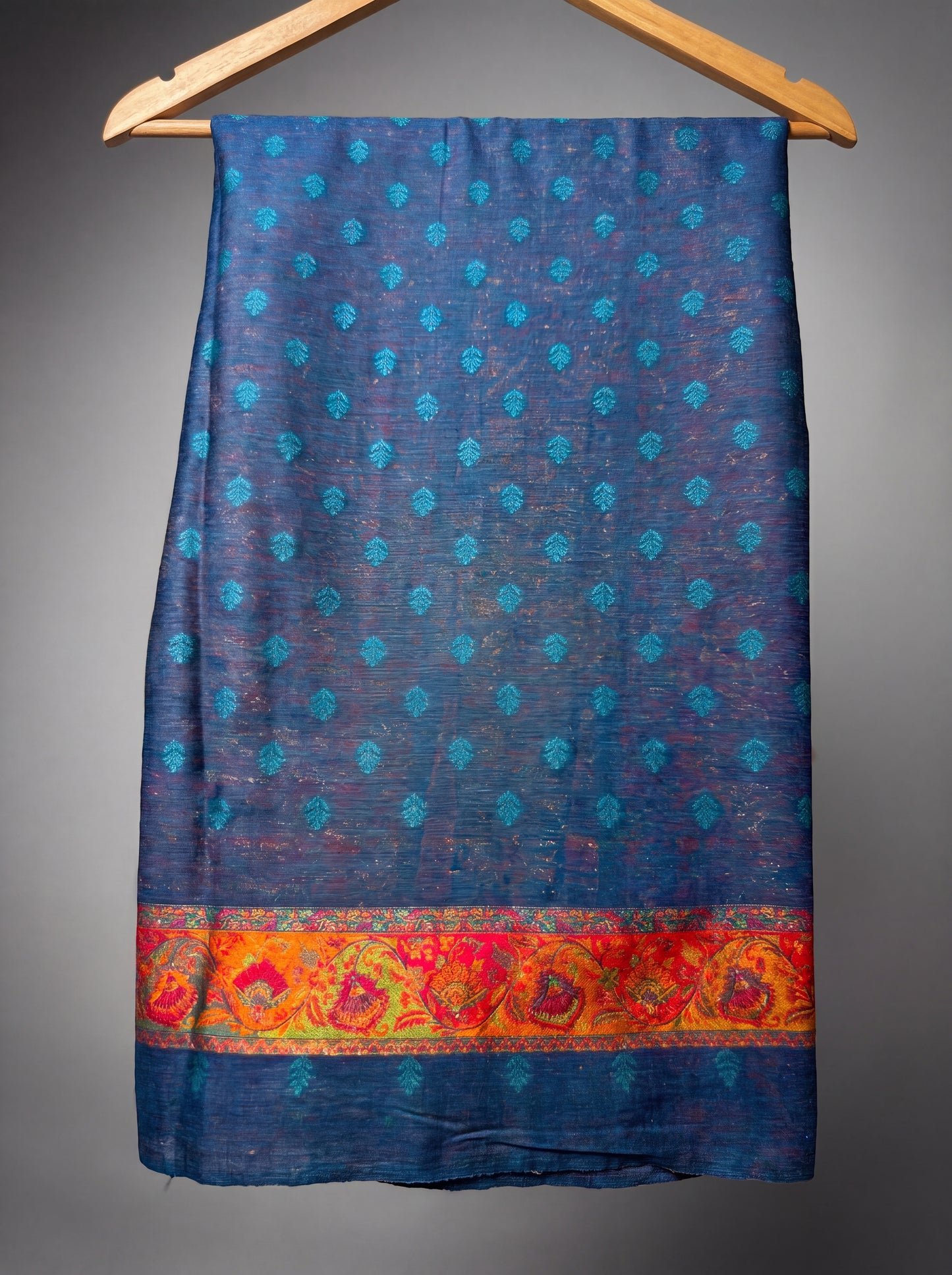Royal Sapphire Silk Kaani Suit
