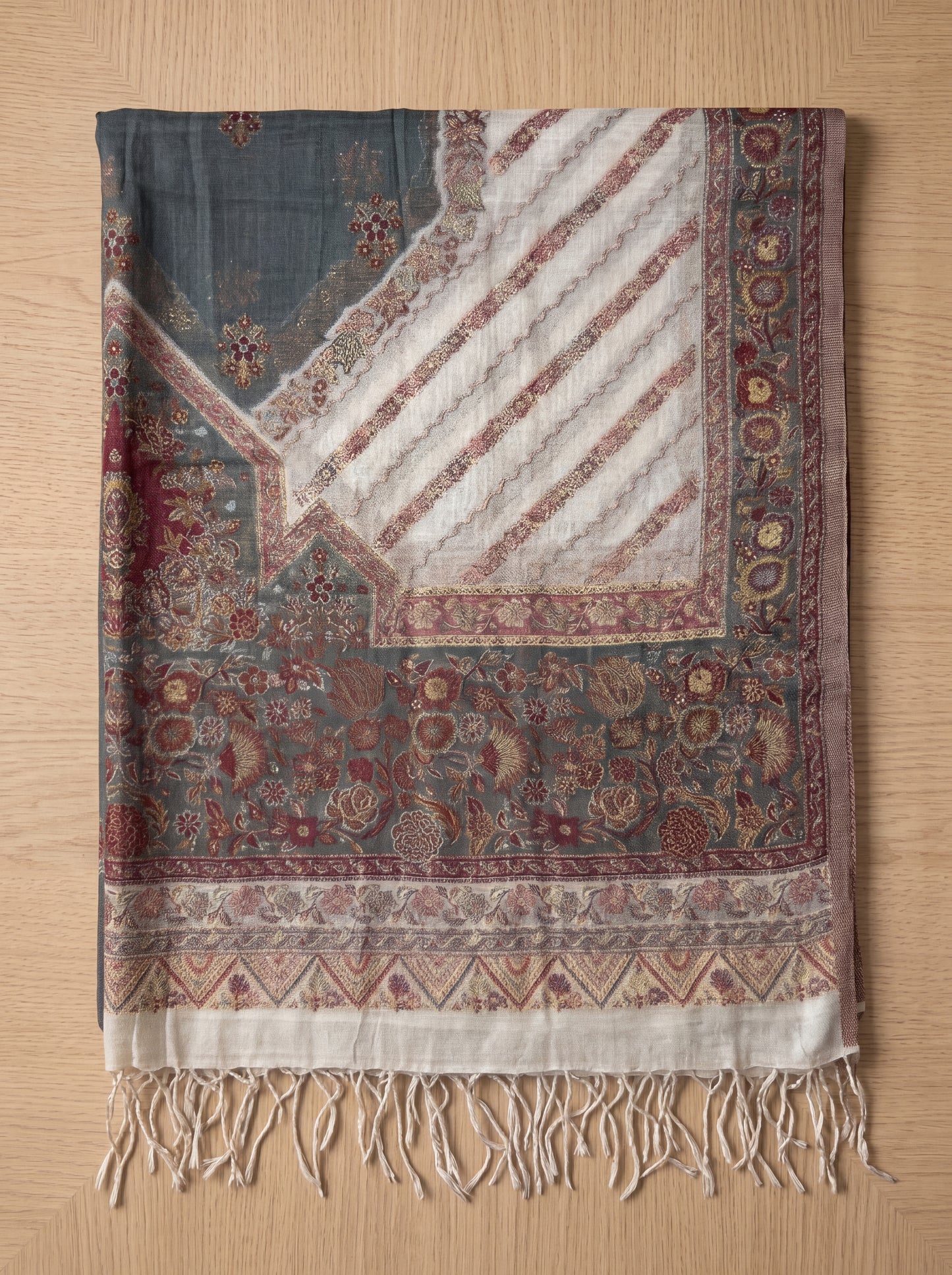 Dual-Tone Silk Kaani Woven Dupatta
