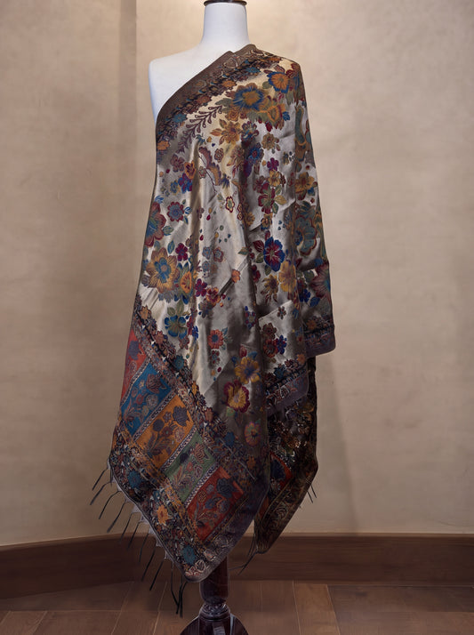 The Moonlight Gold Botanical Scarf