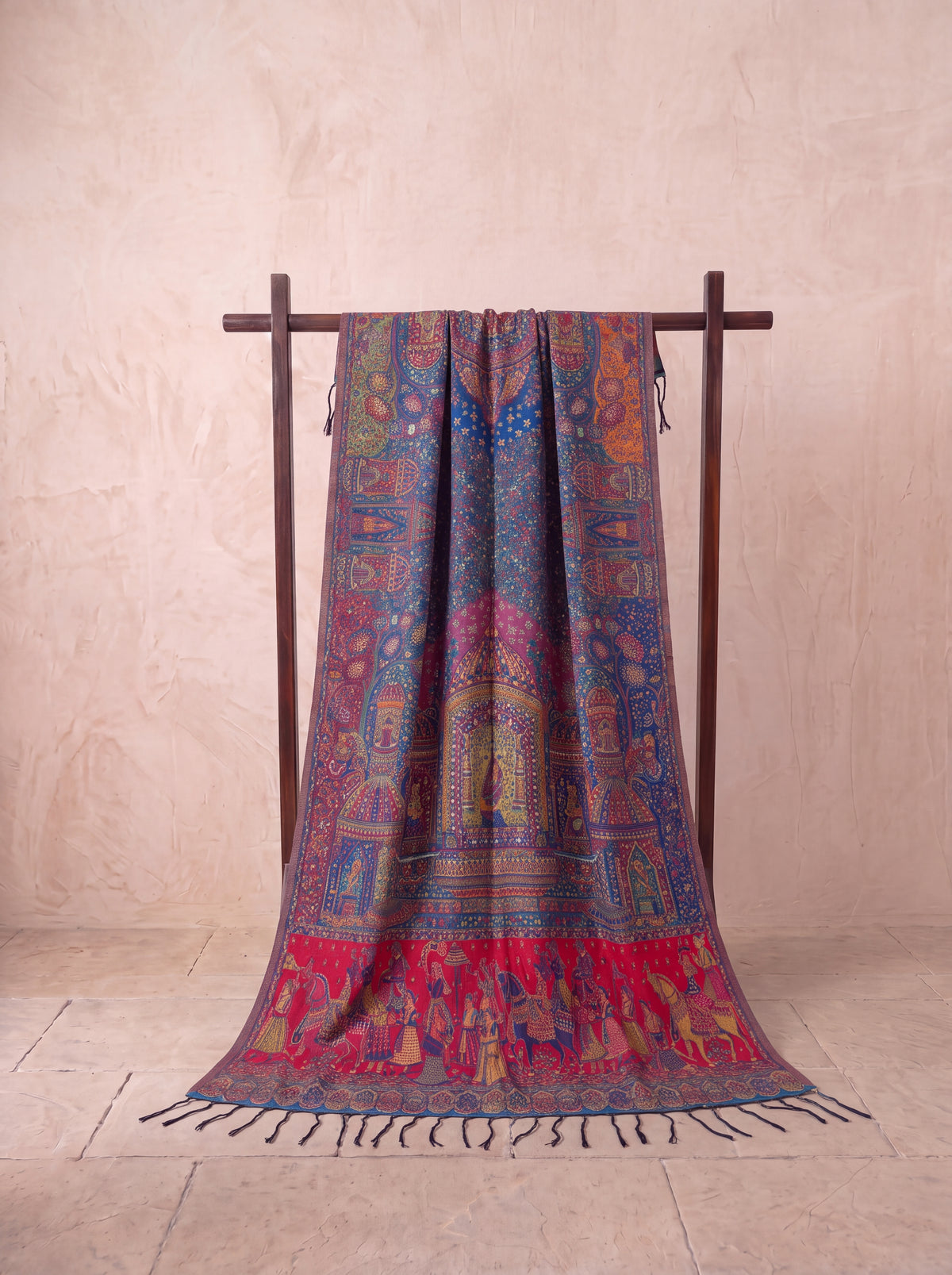 Mughal Heritage Silk Kaani Scarf