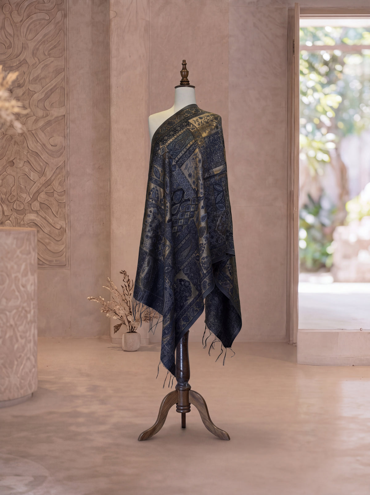 Moonlight Midnight Gold Scarf
