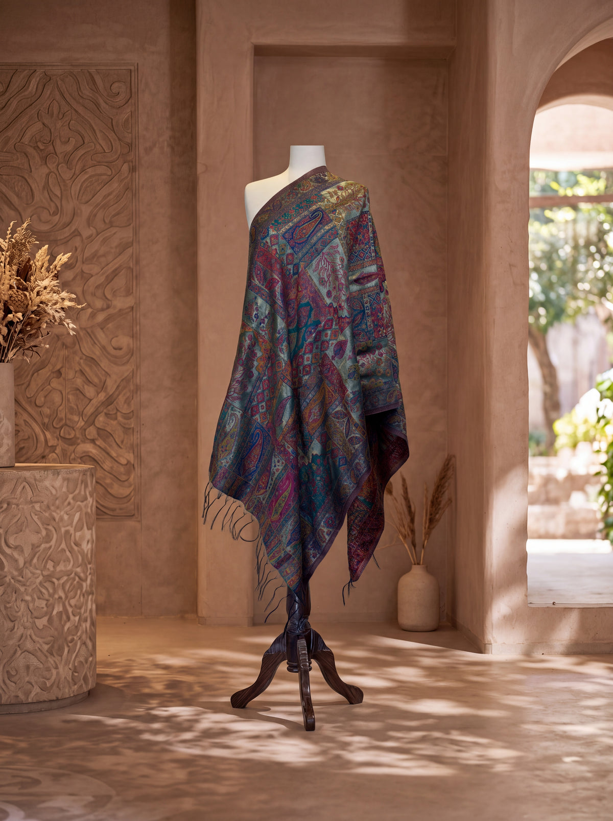 Matallic Green Moonlight Scarf