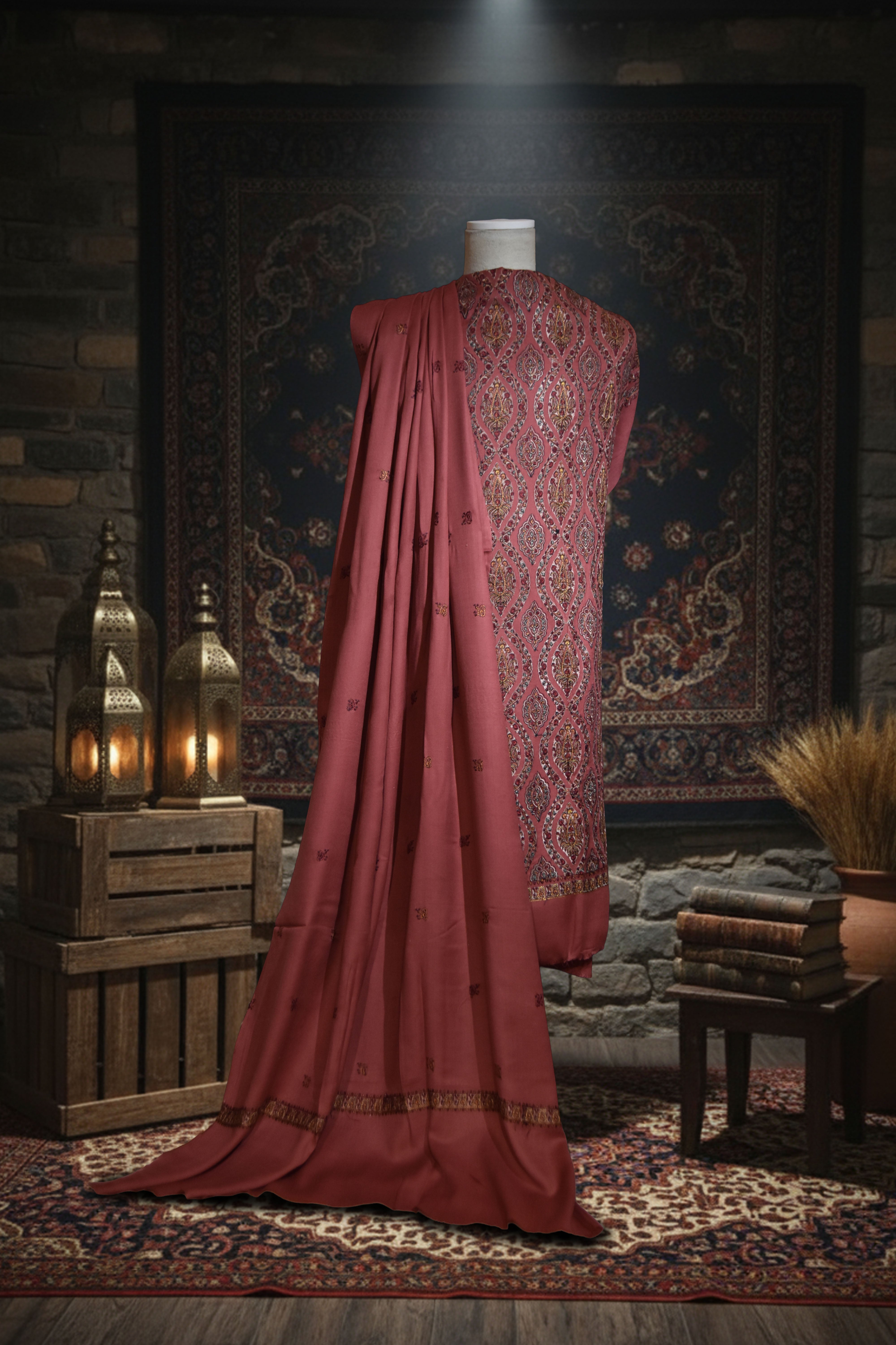 Embroidered Pashmina Suit (EPS-05)
