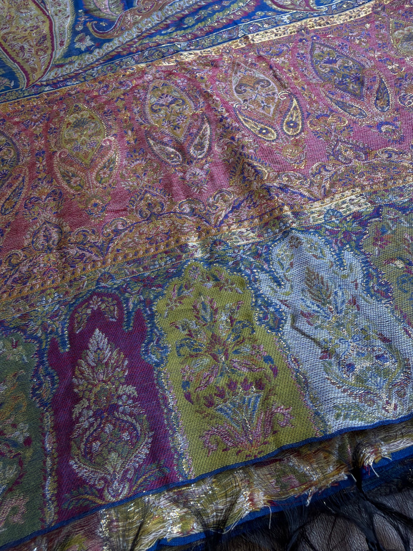 Royal Blue Silk Kaani Dupatta