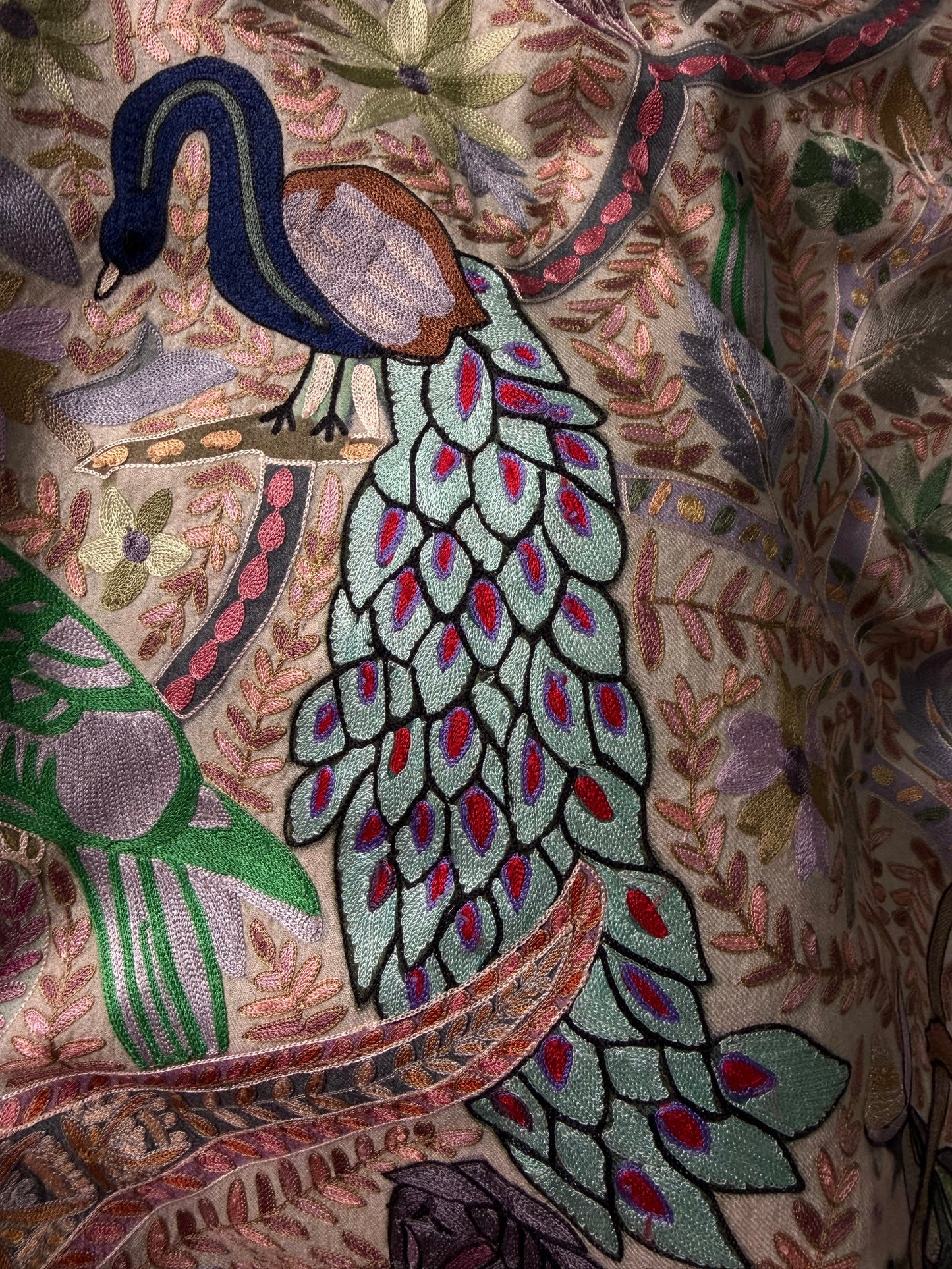 Kalamkari Shikargah Embroidered Shawl