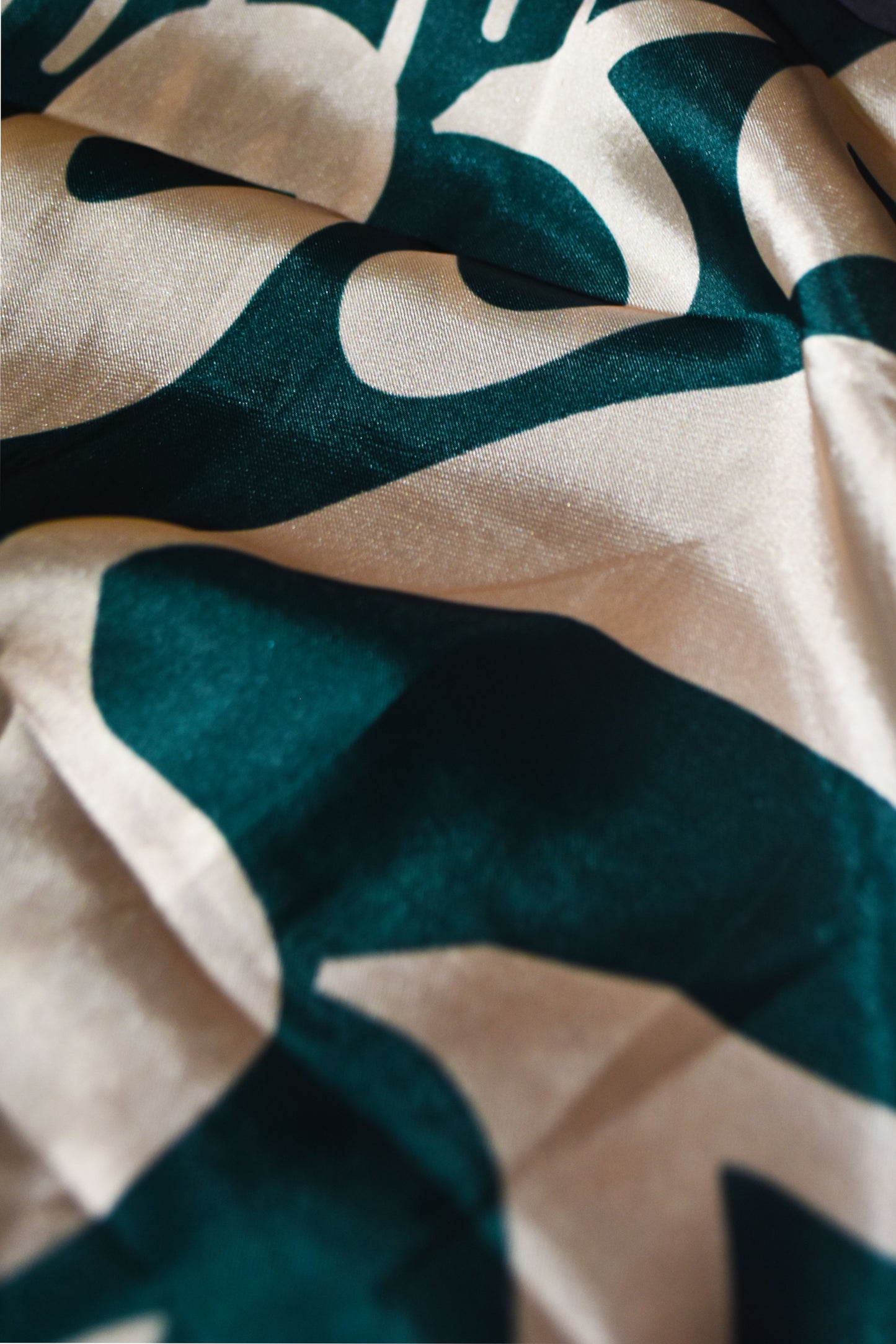 Manto Emerald Green Calligraphy Scarf