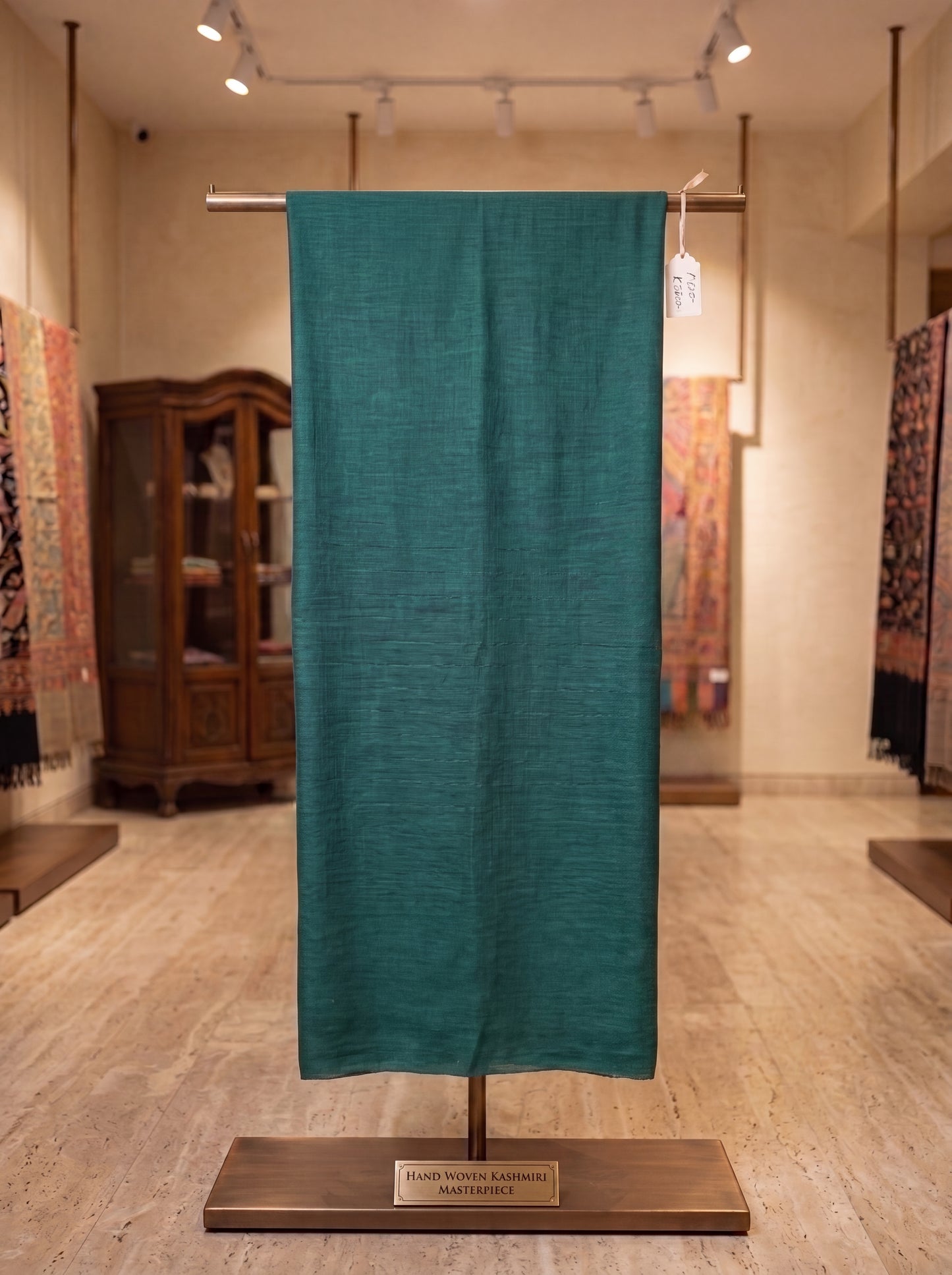 Emerald Majesty Silk Kaani Suit