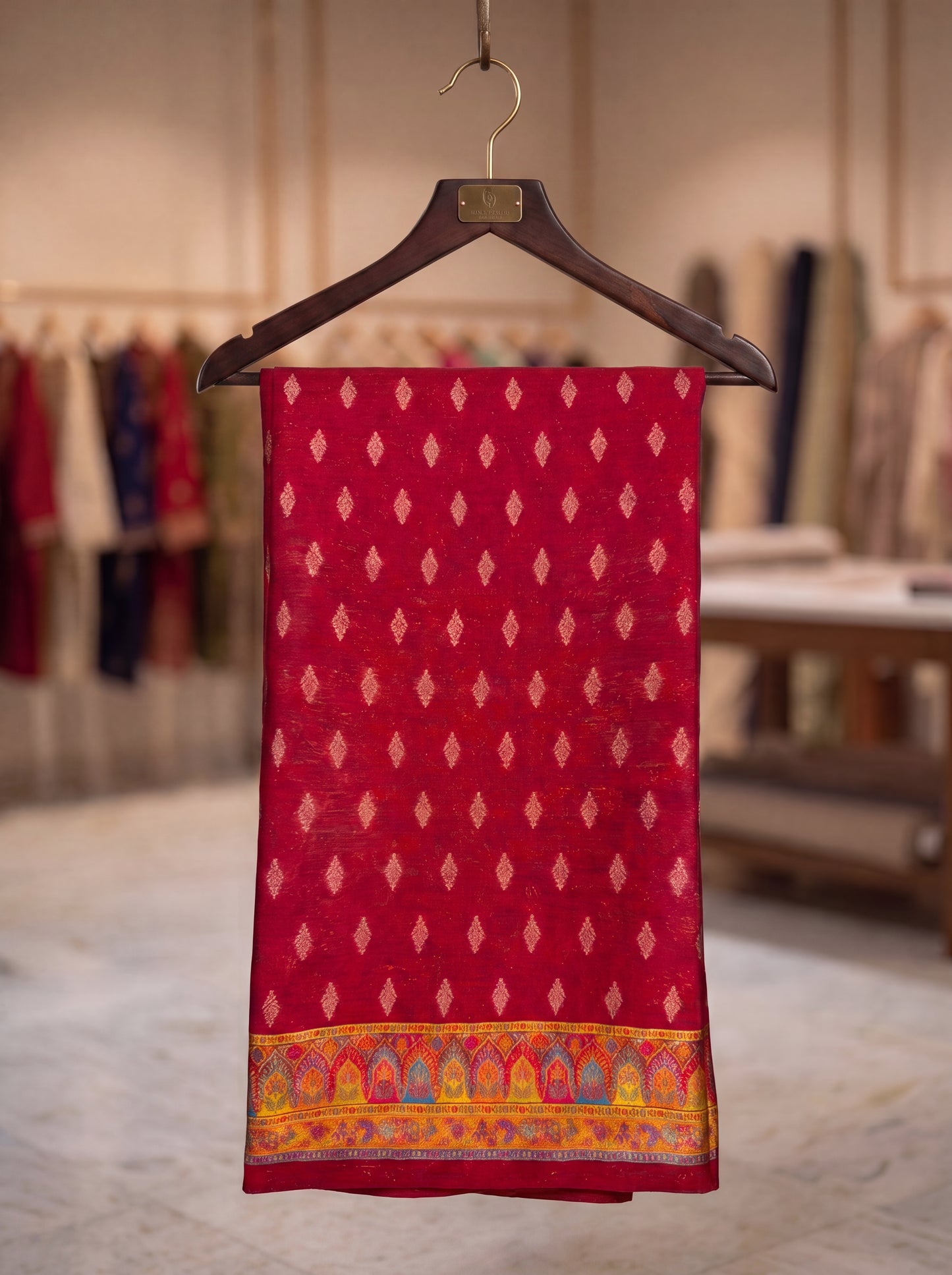 Red Silk Kaani Suit