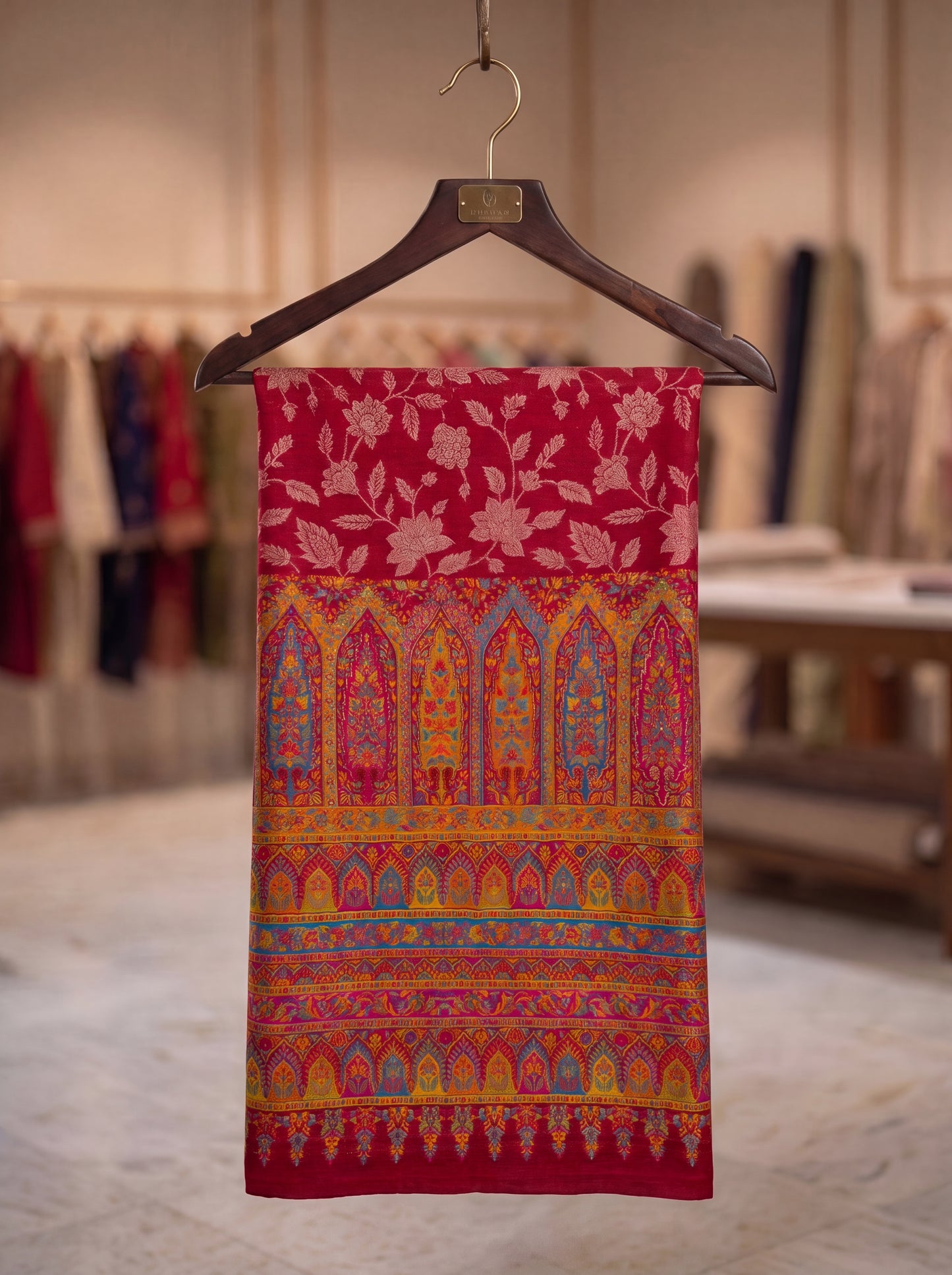 Red Silk Kaani Suit