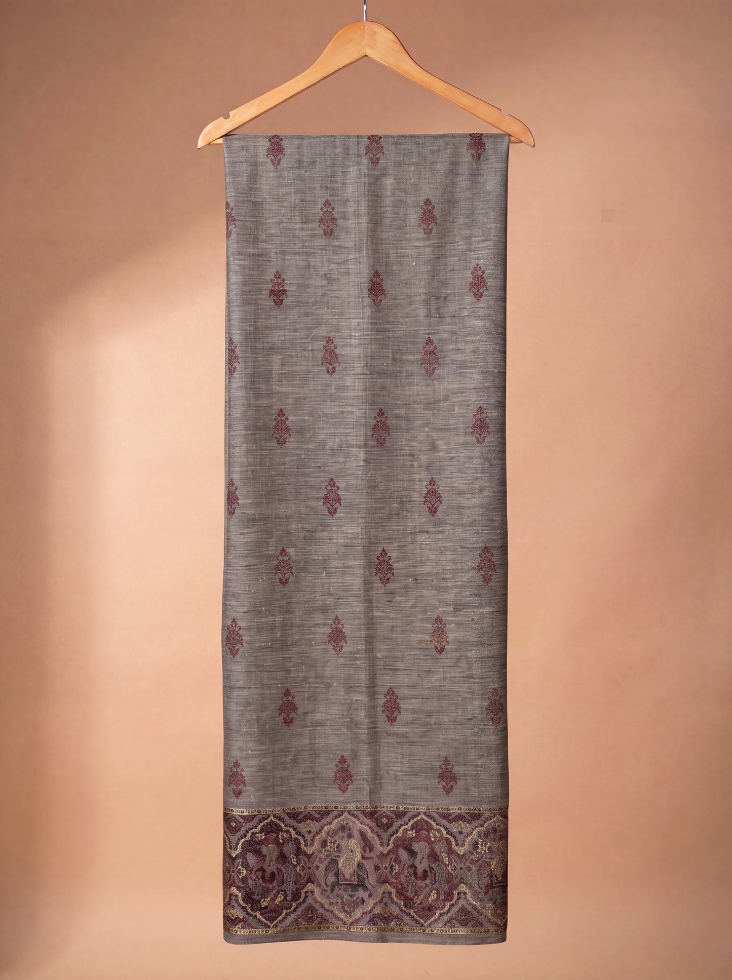 Brown Silk Kaani Suit