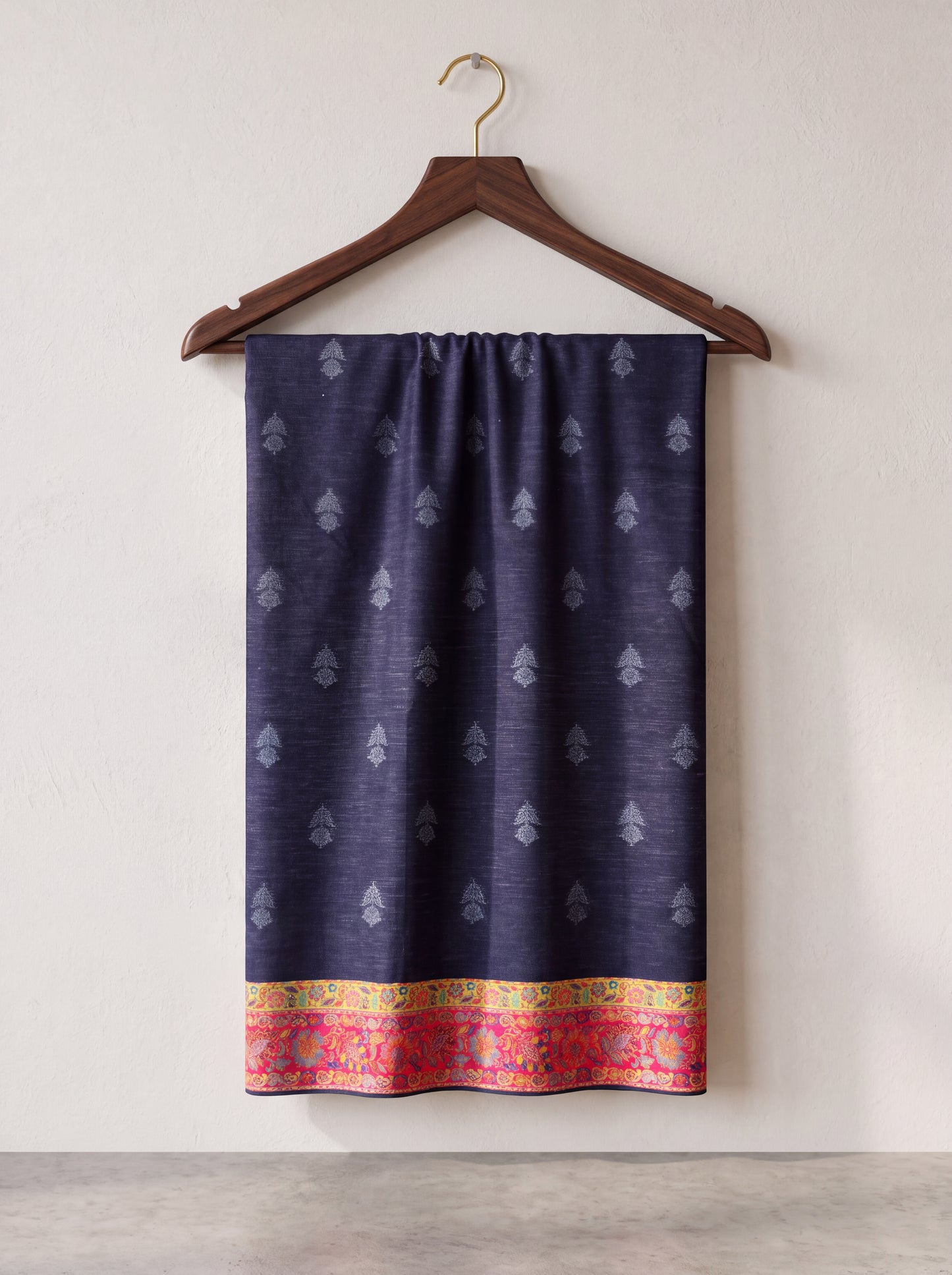 Navy/Purple Silk Kaani Suit