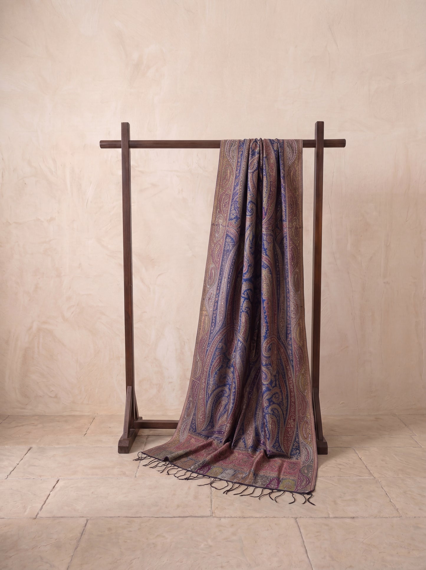 Royal Blue Silk Kaani Dupatta