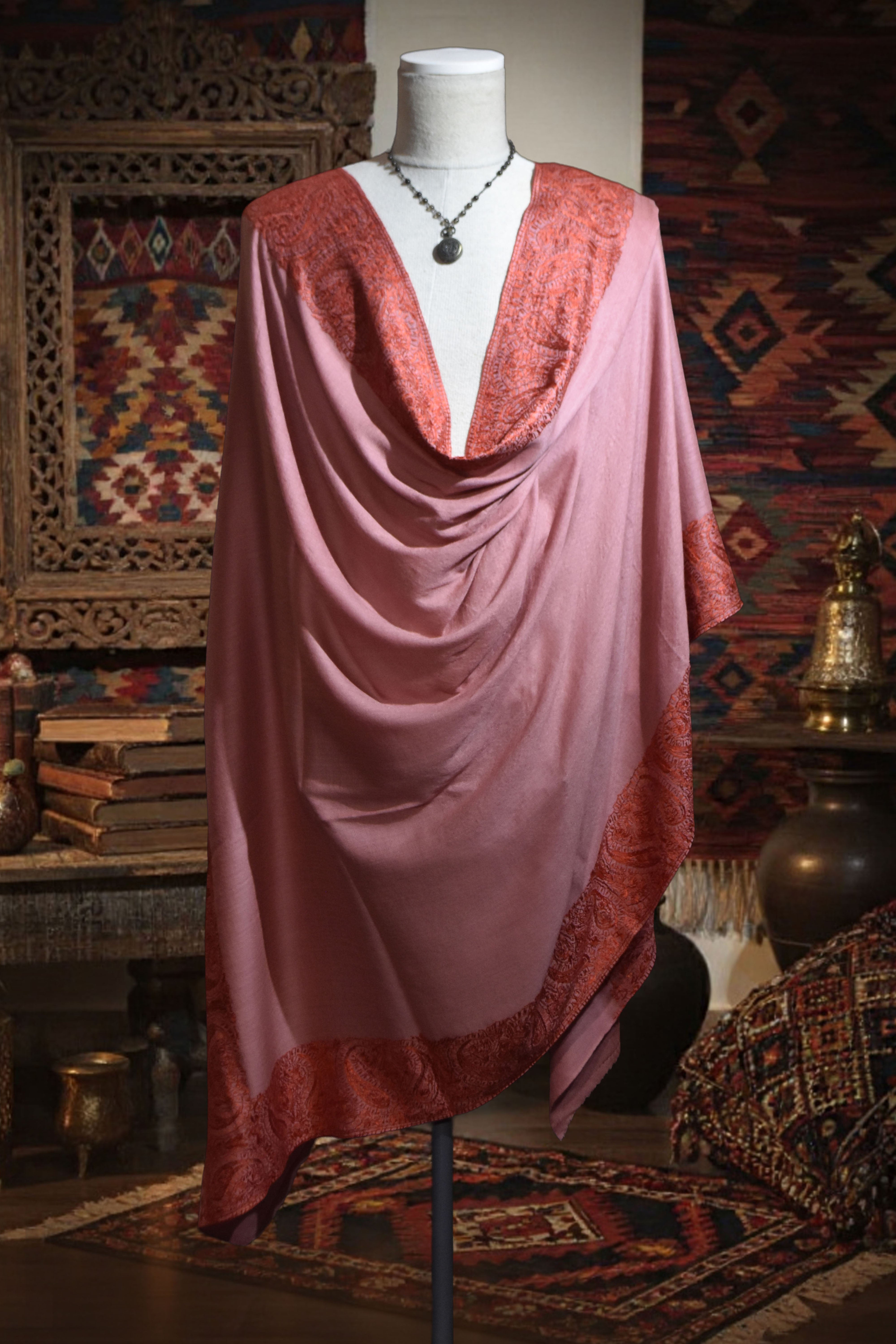 Qala Duar Border Shawl (BQDH-04)