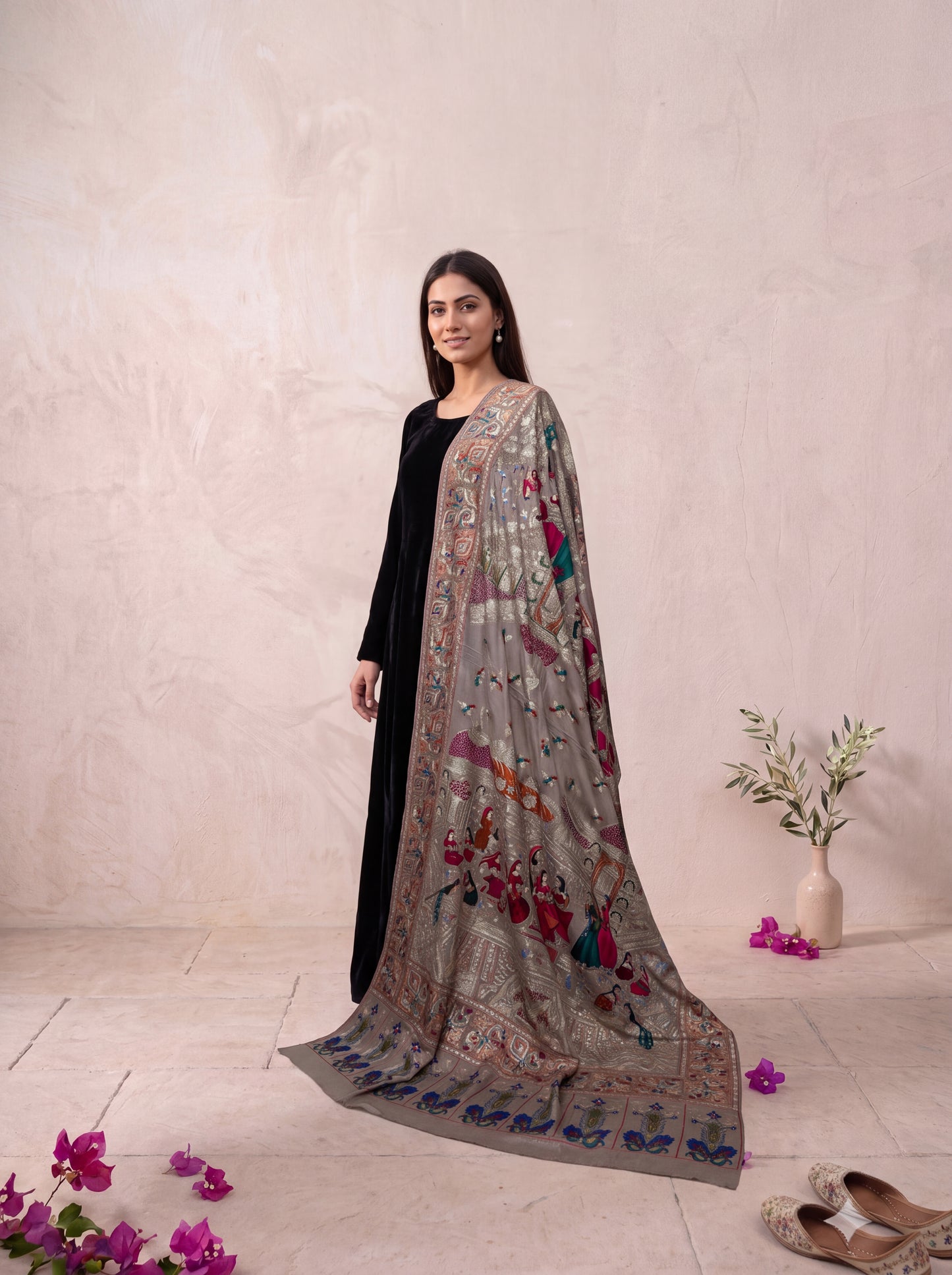Premium Pashmina Darbar Shawl