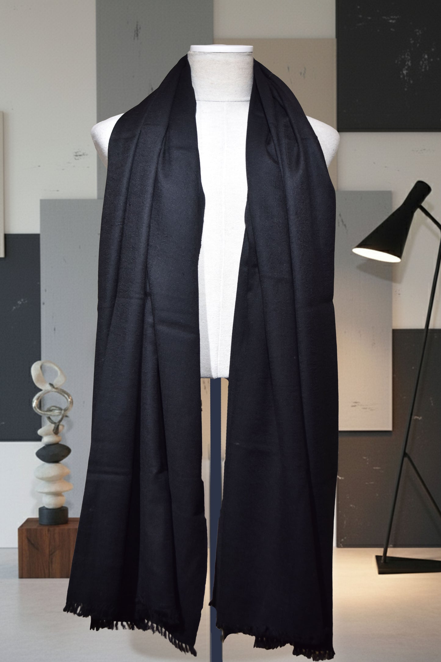 Same Bale Gents Shawl – Jet Black