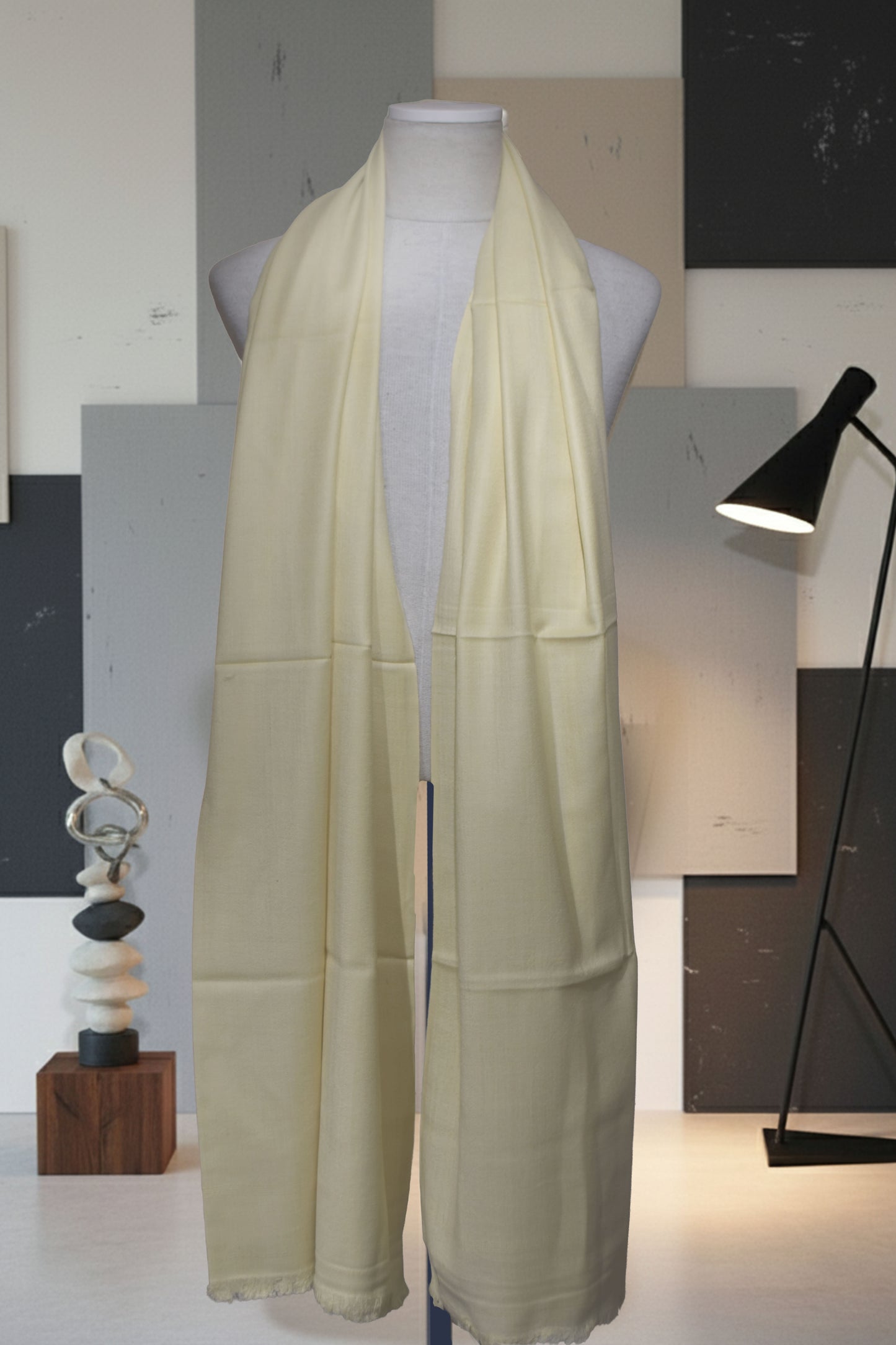 Same Bale Gents Shawl – Soft Pale Ivory