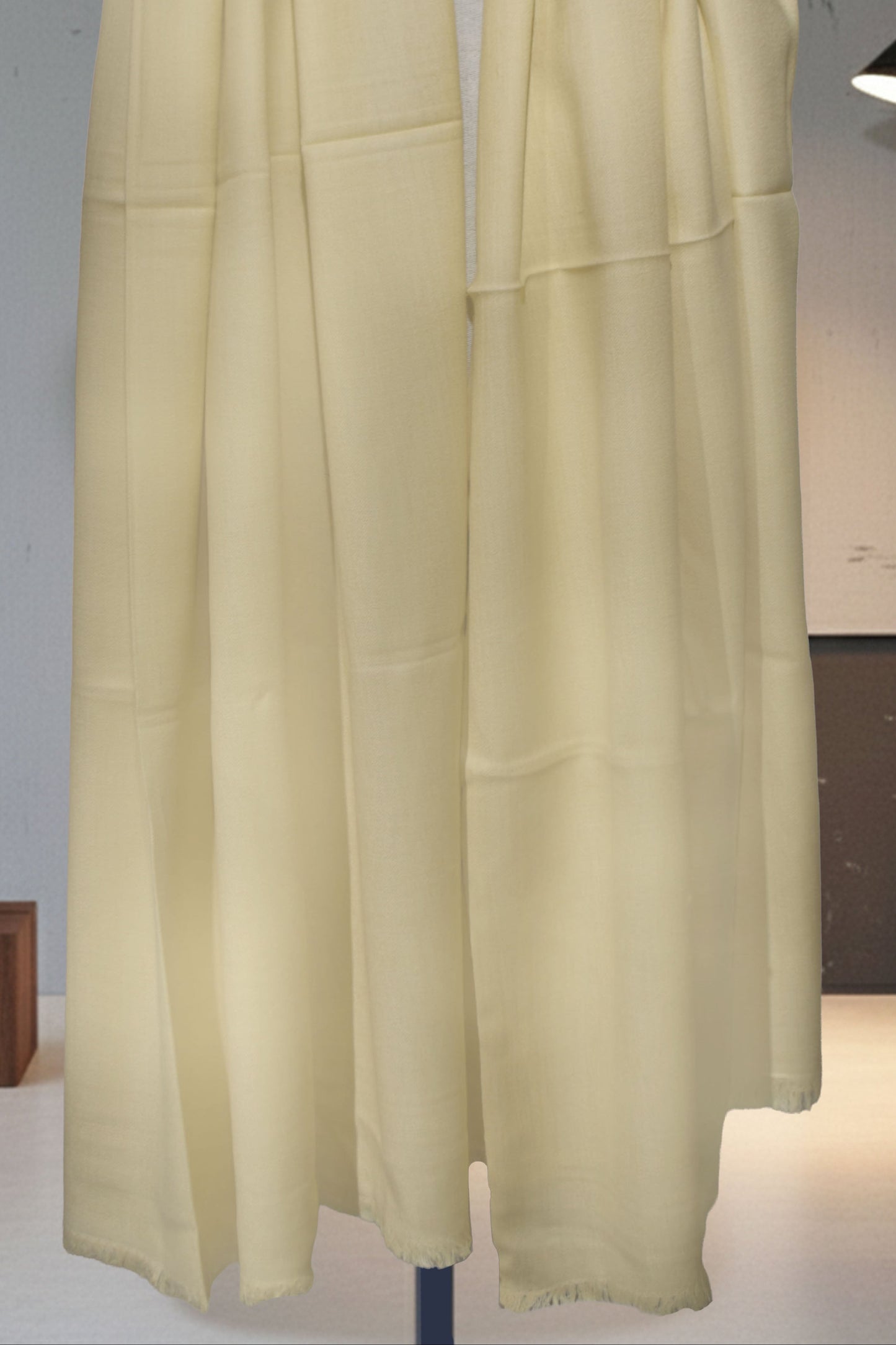 Same Bale Gents Solid Shawl – Soft Buttercream