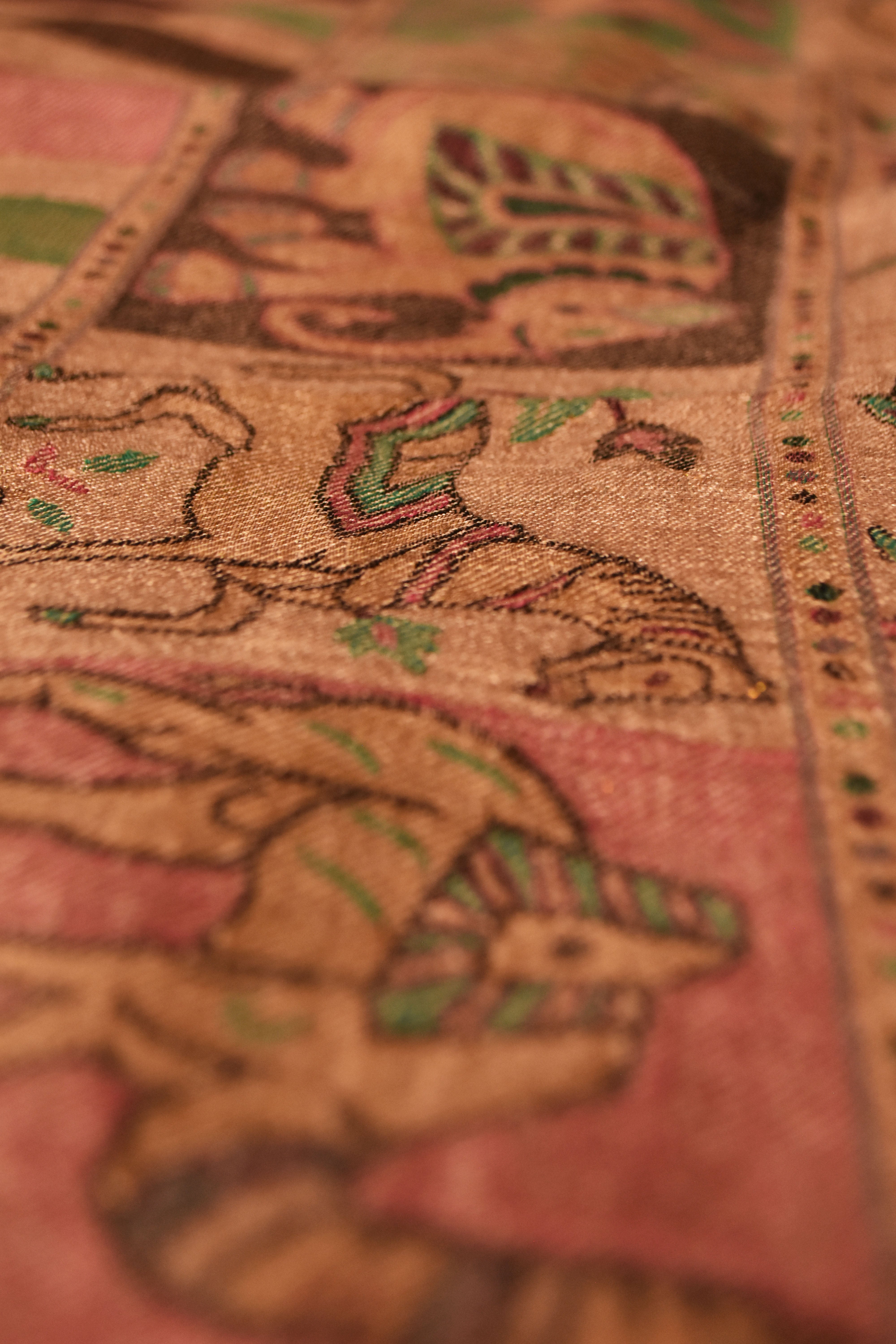 Shikaargah Kaani Banarsi Border Shawl (SKBBM-02)