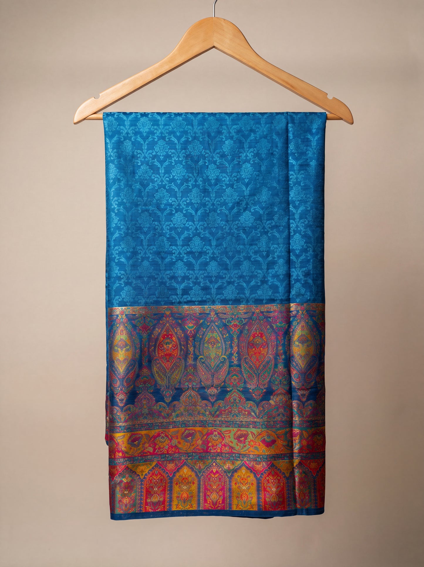 Royal Sapphire Silk Kaani Suit
