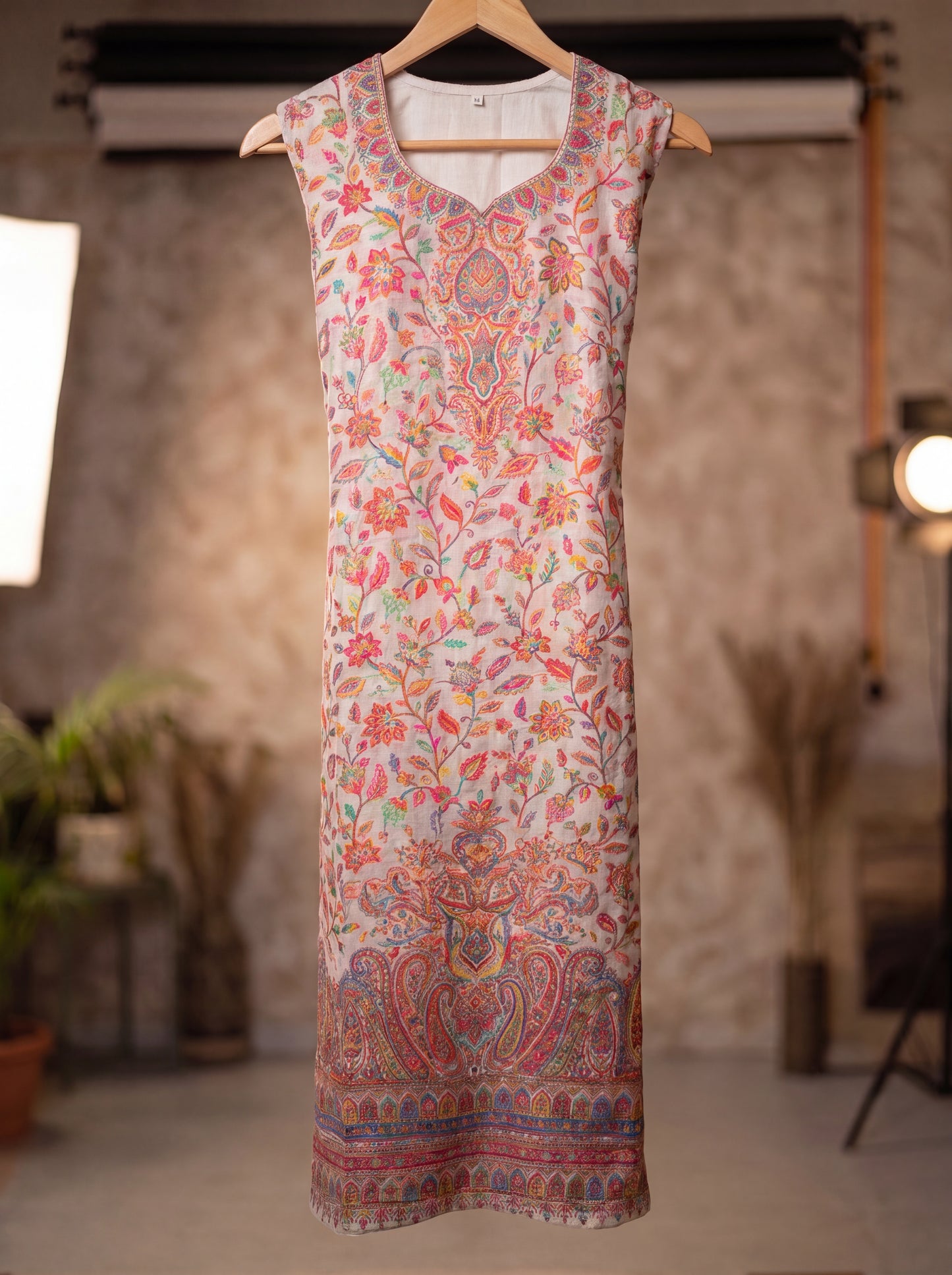 Dusty Pink Silk Kaani Suit