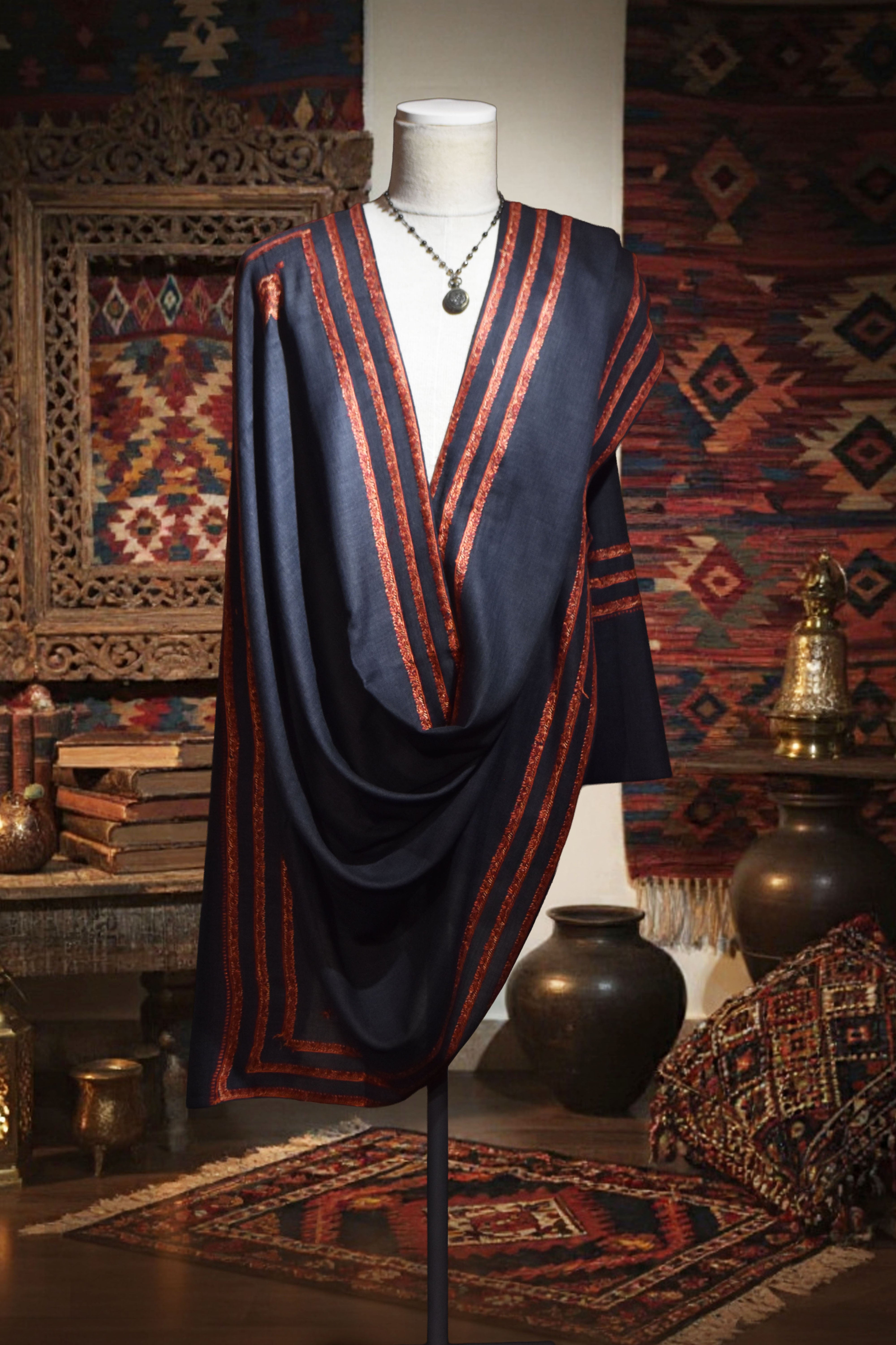 Triple Kingri Border Shawl (BTKH-01)