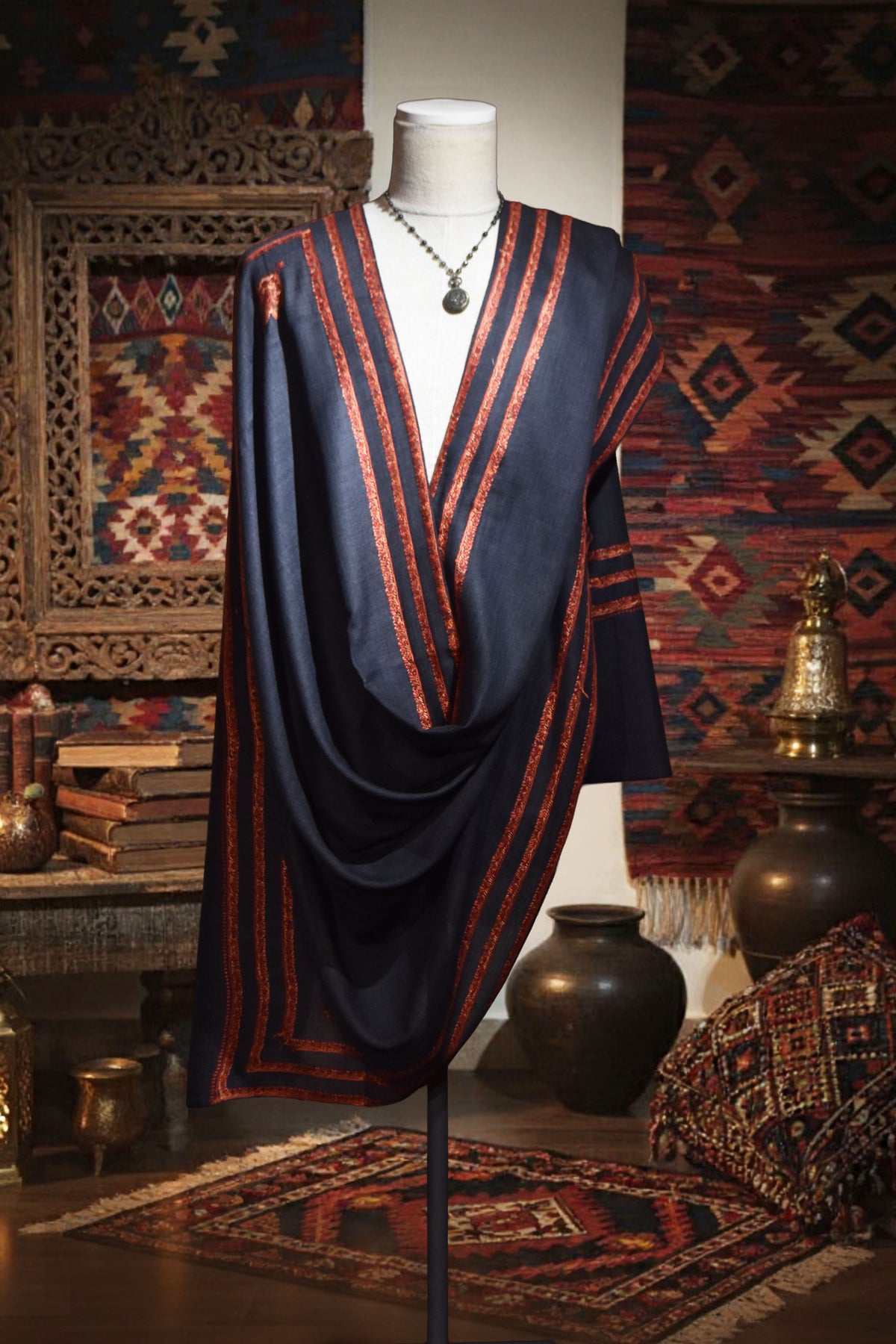 Triple Kingri Border Shawl (BTKH-01)