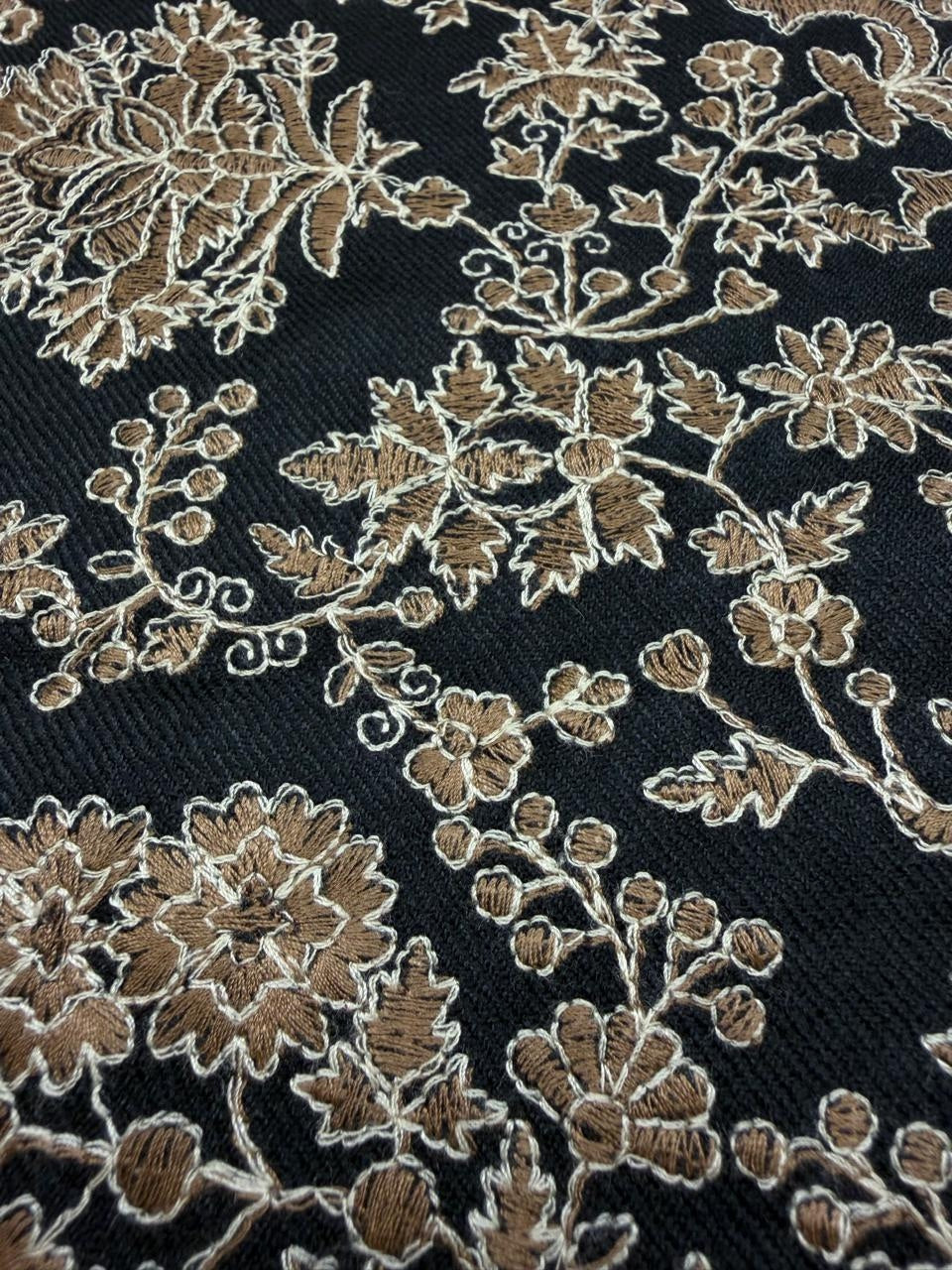 Pashmina Black Jama Shawl