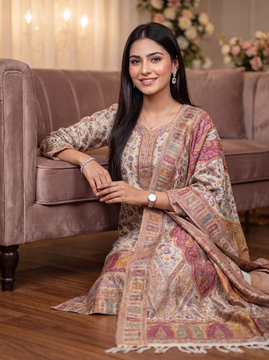 Pastle Pistachio Silk Kaani Suit