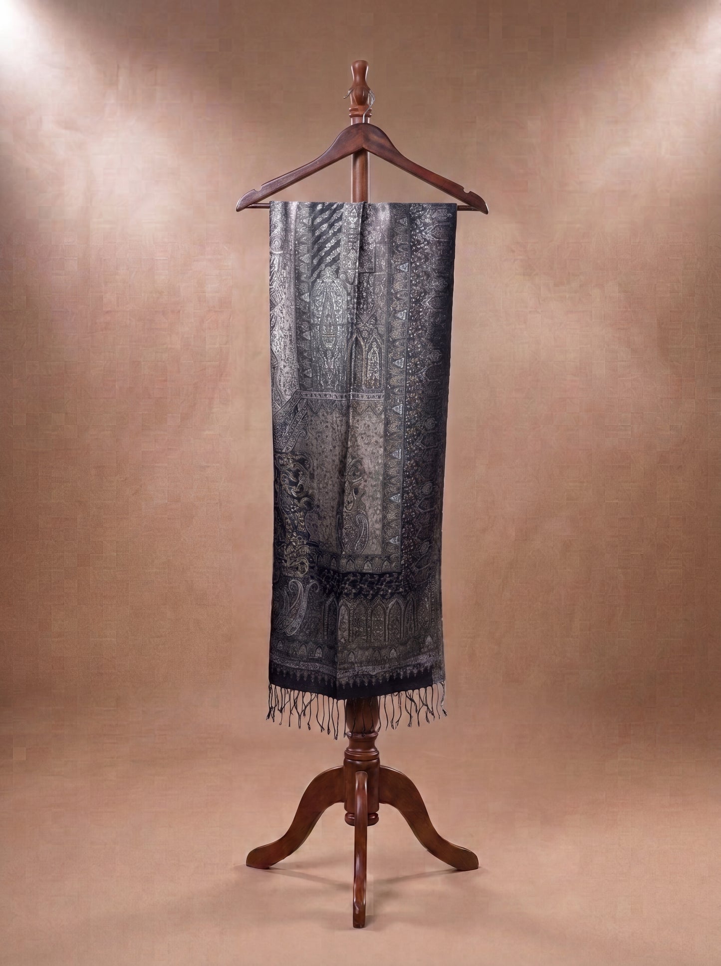 Midnight Elegance Silk Kaani