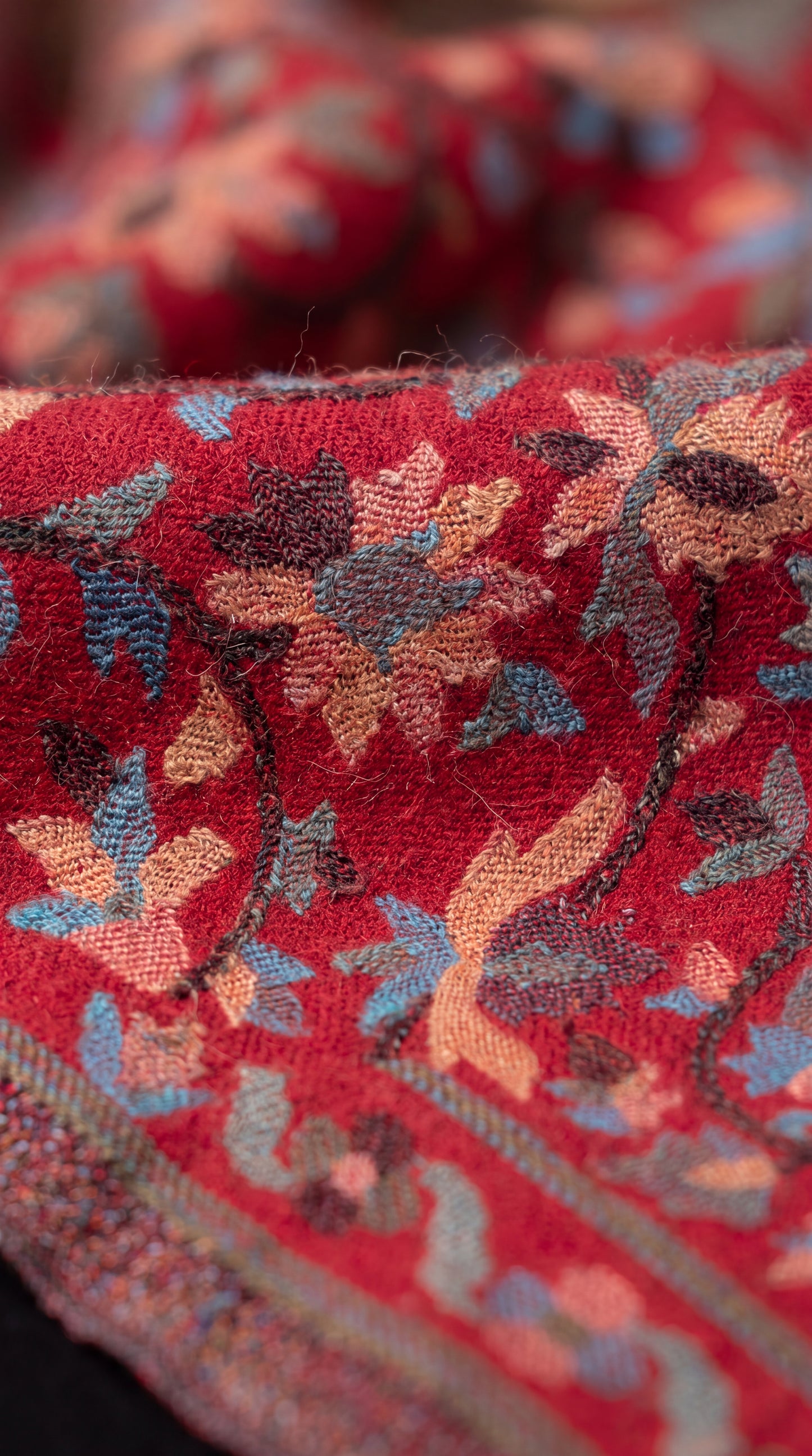 Premium Maroon Kaani Woolen Shawl