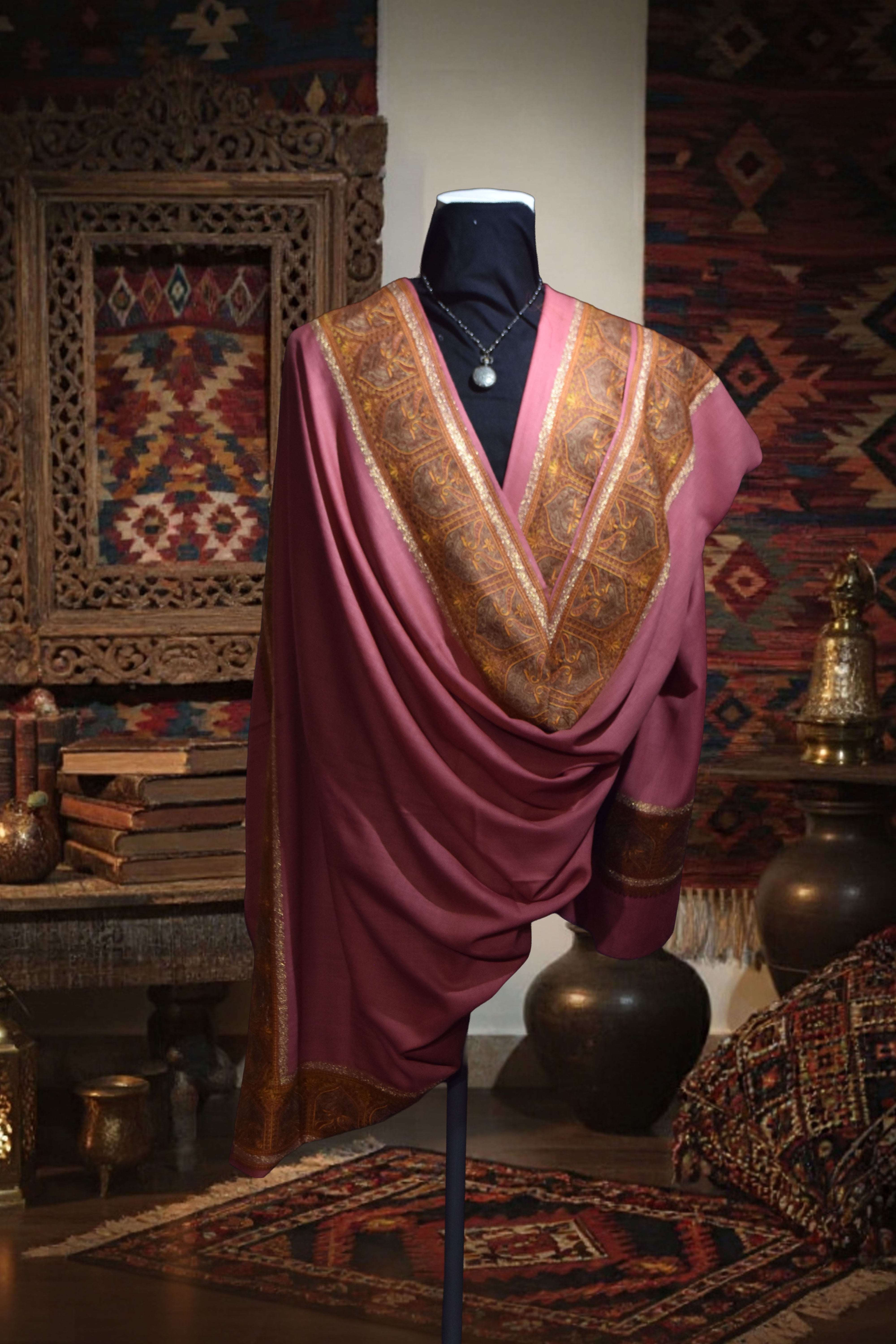 Zari Border Shawl (BZM-01)