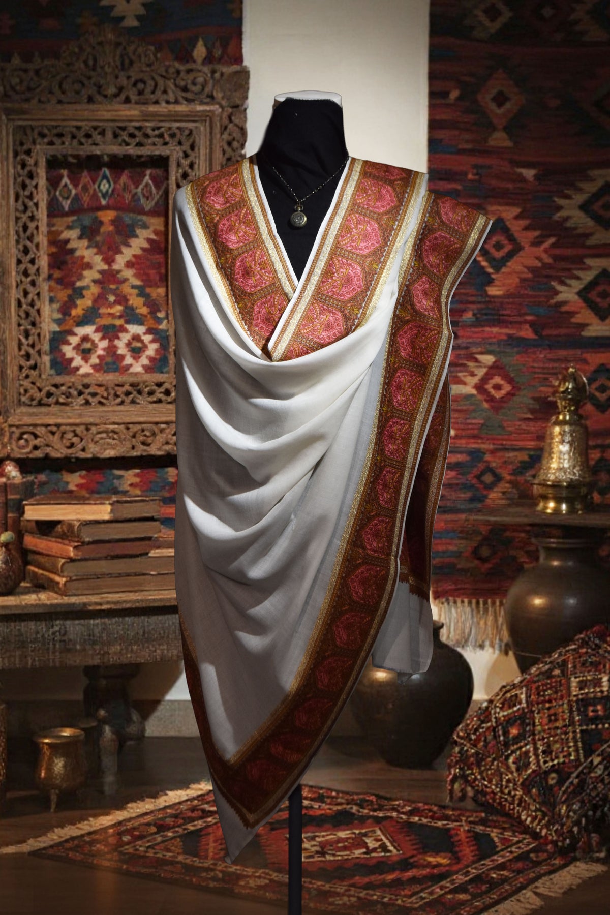 Zari Border Shawl (BZM-05)