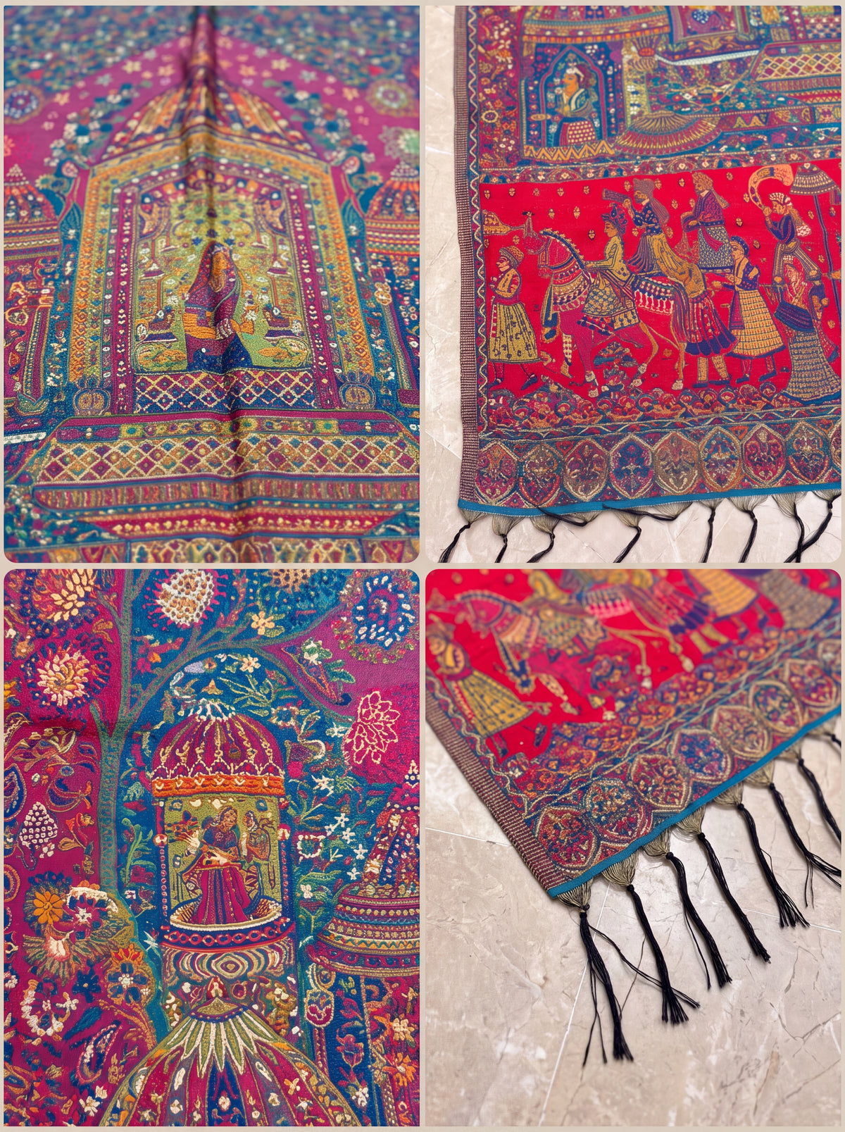 Mughal Heritage Silk Kaani Scarf