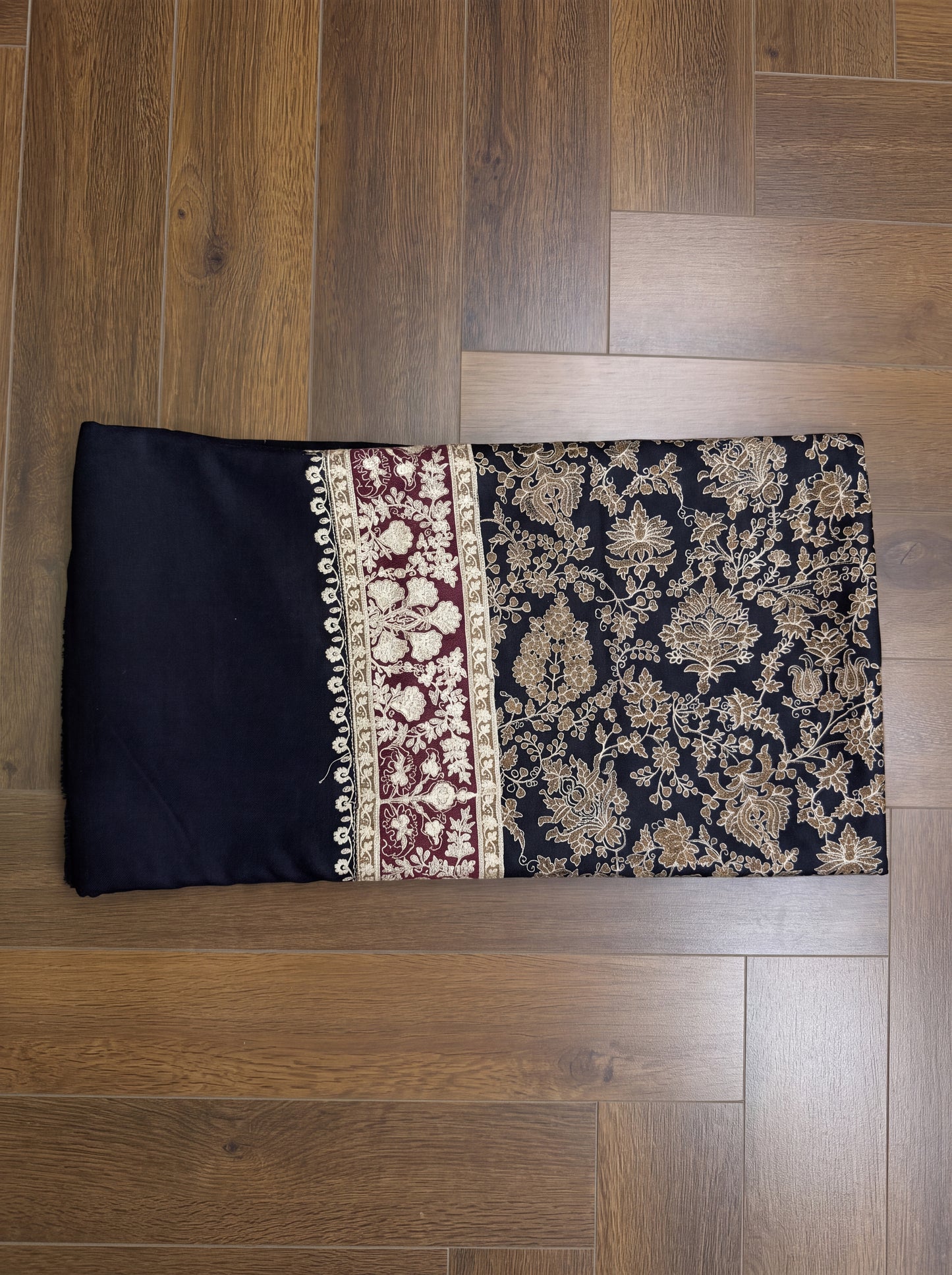 Pashmina Black Jama Shawl